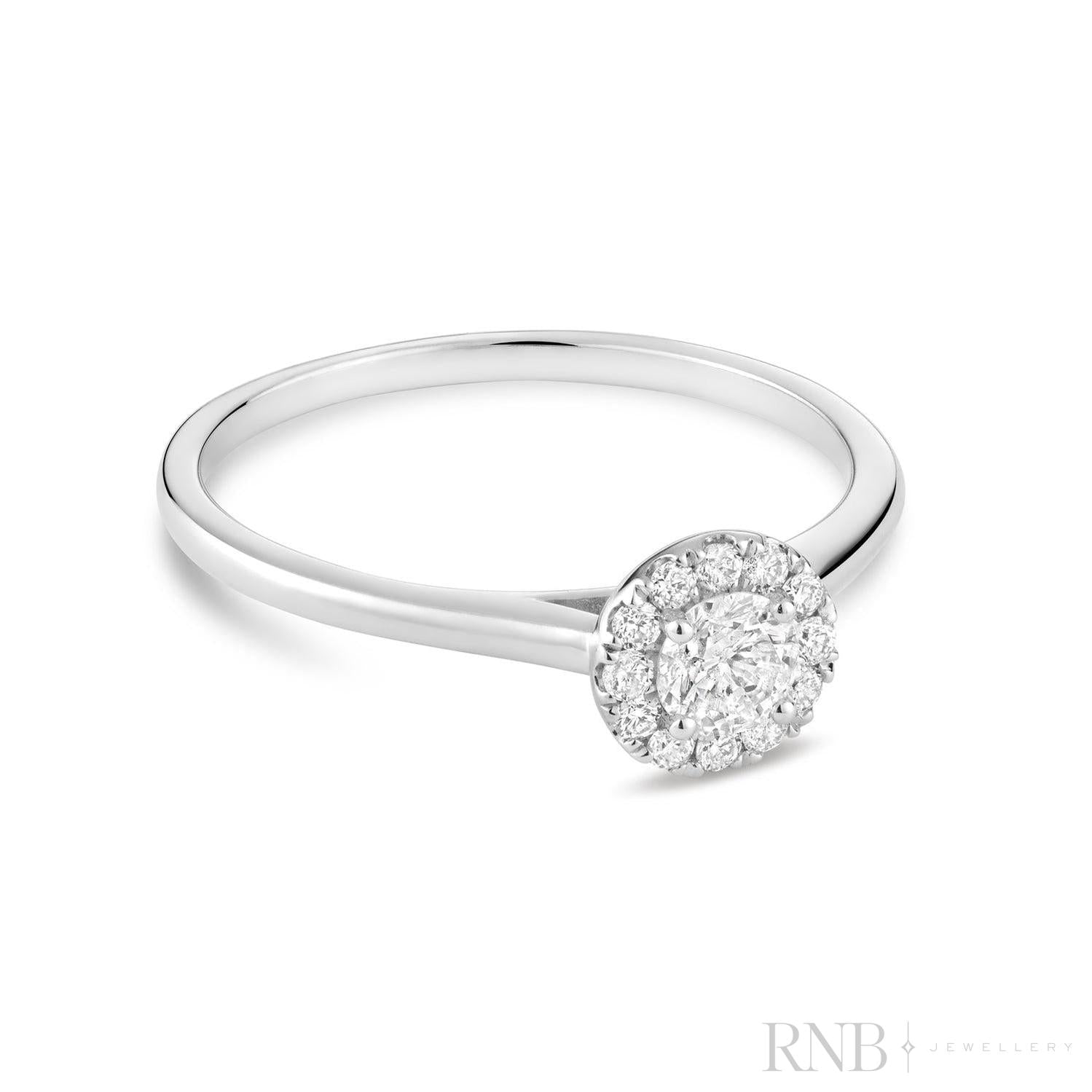 Round Diamond Halo Ring-RNB Jewellery