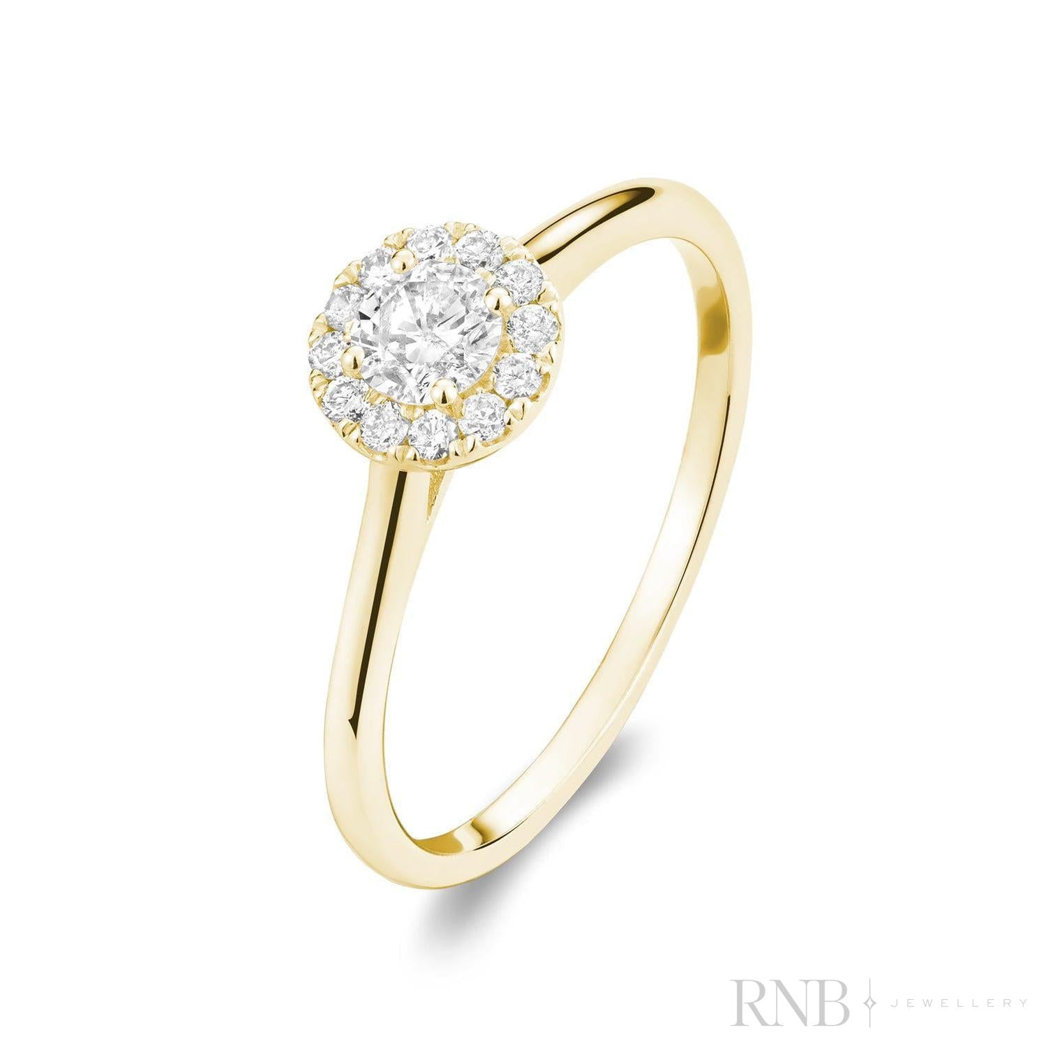 Round Diamond Halo Ring-RNB Jewellery