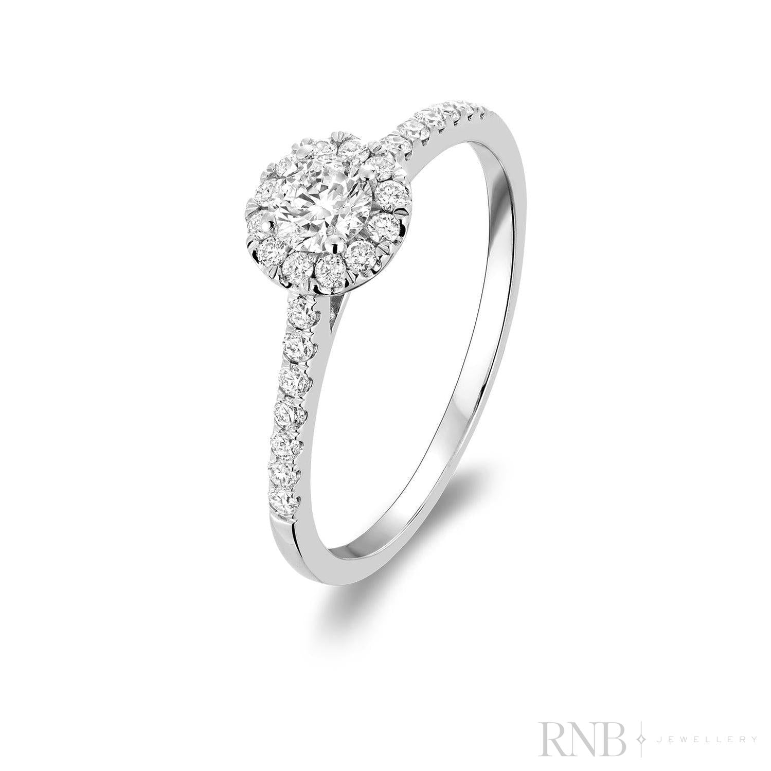 Round Diamond Halo Ring-RNB Jewellery