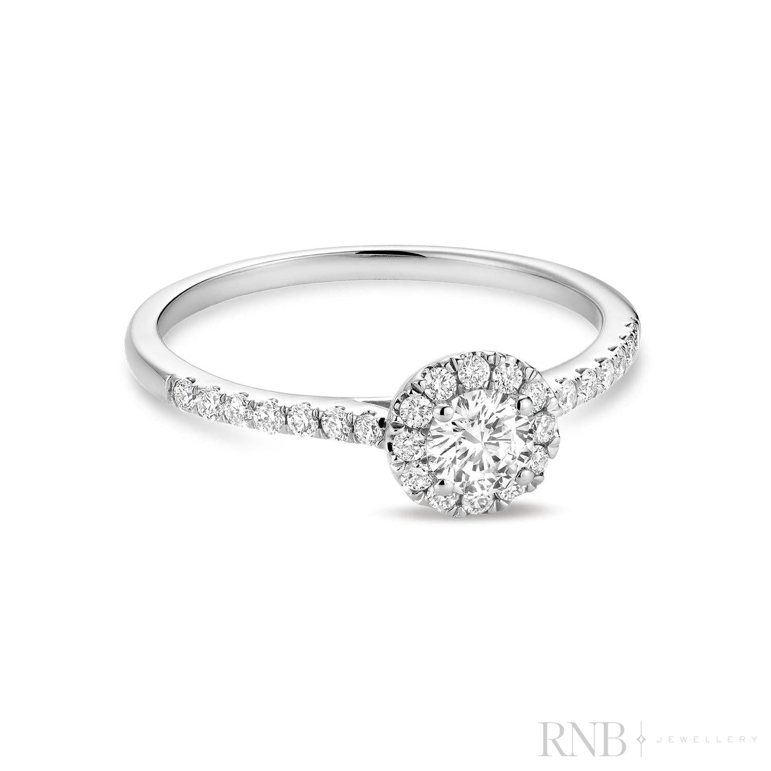 Round Diamond Halo Ring-RNB Jewellery