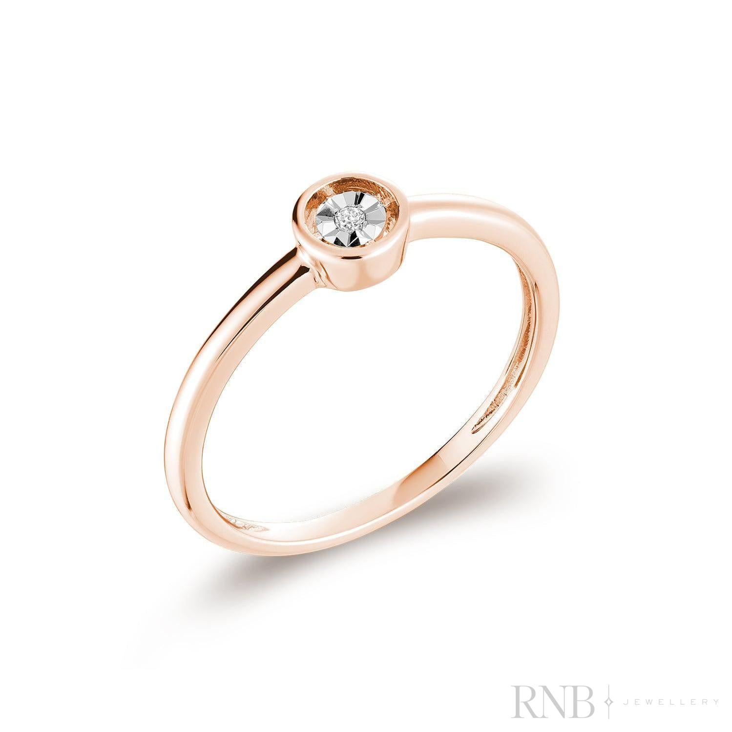 Round Shaped Illusion Diamond Ring-RNB Jewellery