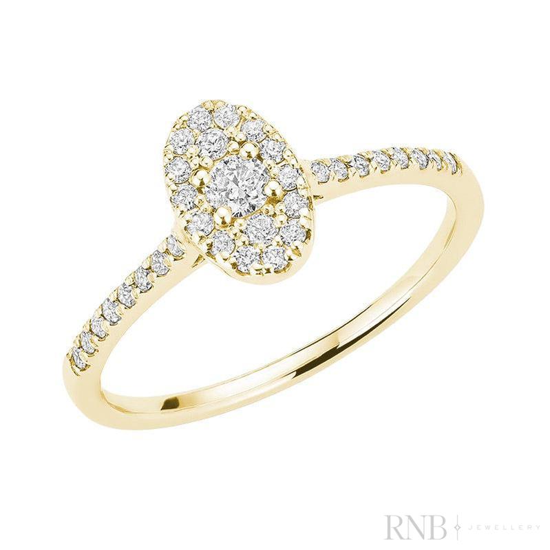 Oval Illusion Diamond Ring-RNB Jewellery