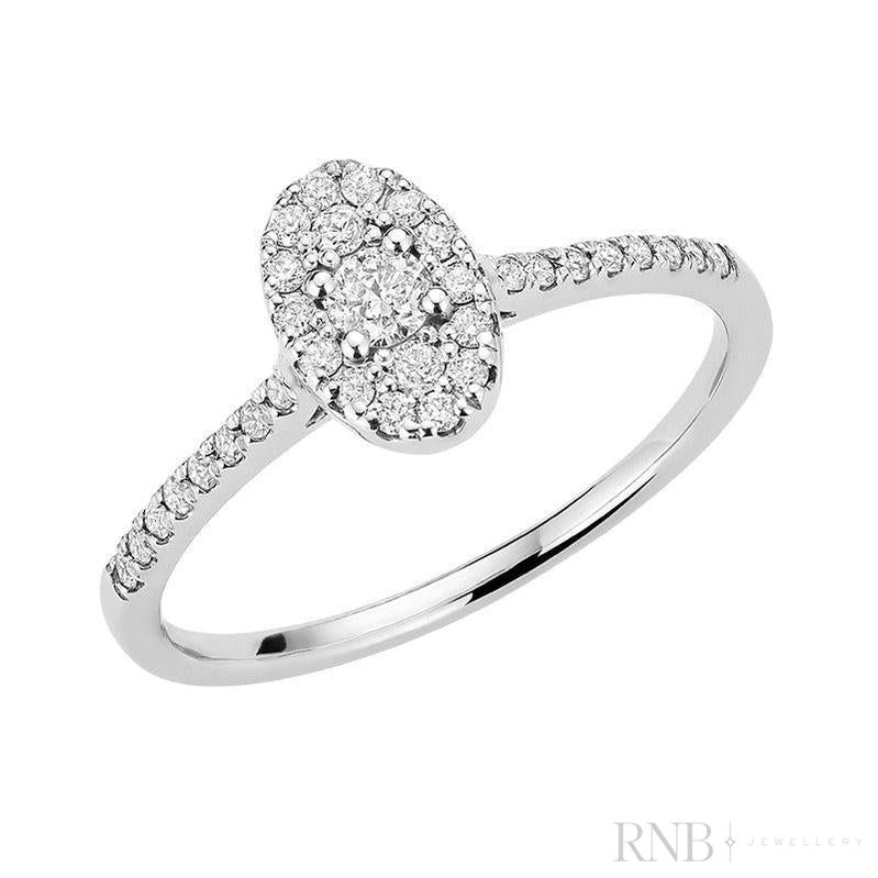 Oval Illusion Diamond Ring-RNB Jewellery