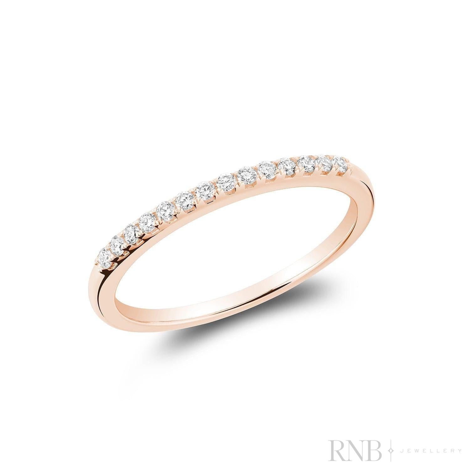 Pave Semi Eternity Diamond Band-RNB Jewellery