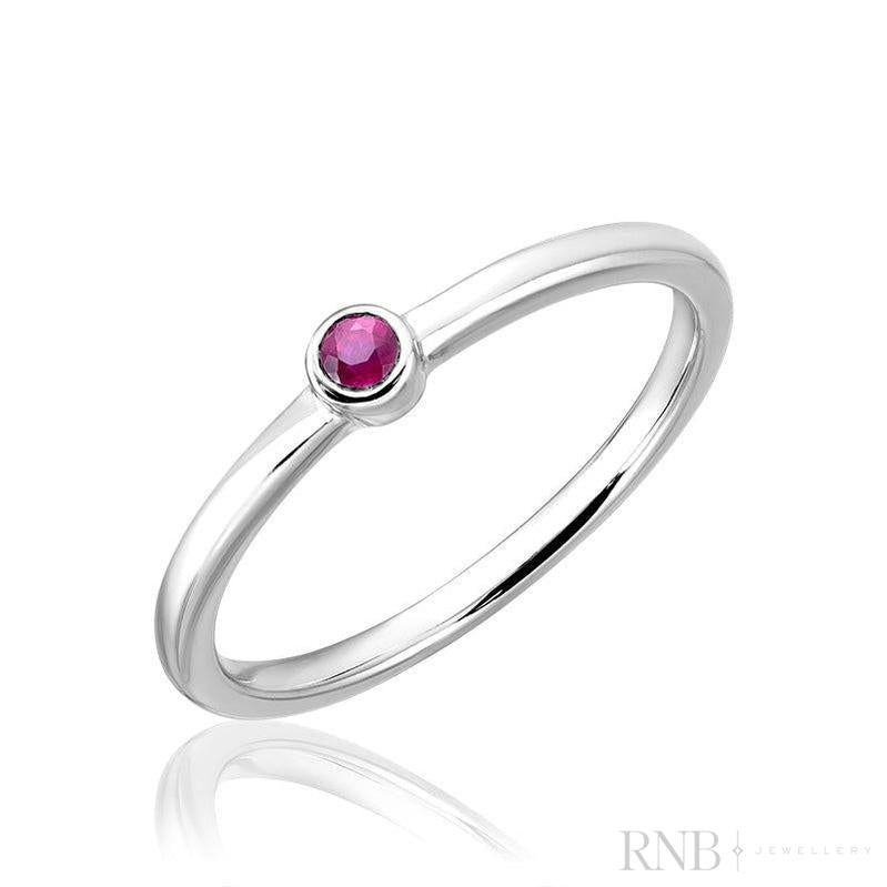 Solitaire Ruby Stone Ring-RNB Jewellery