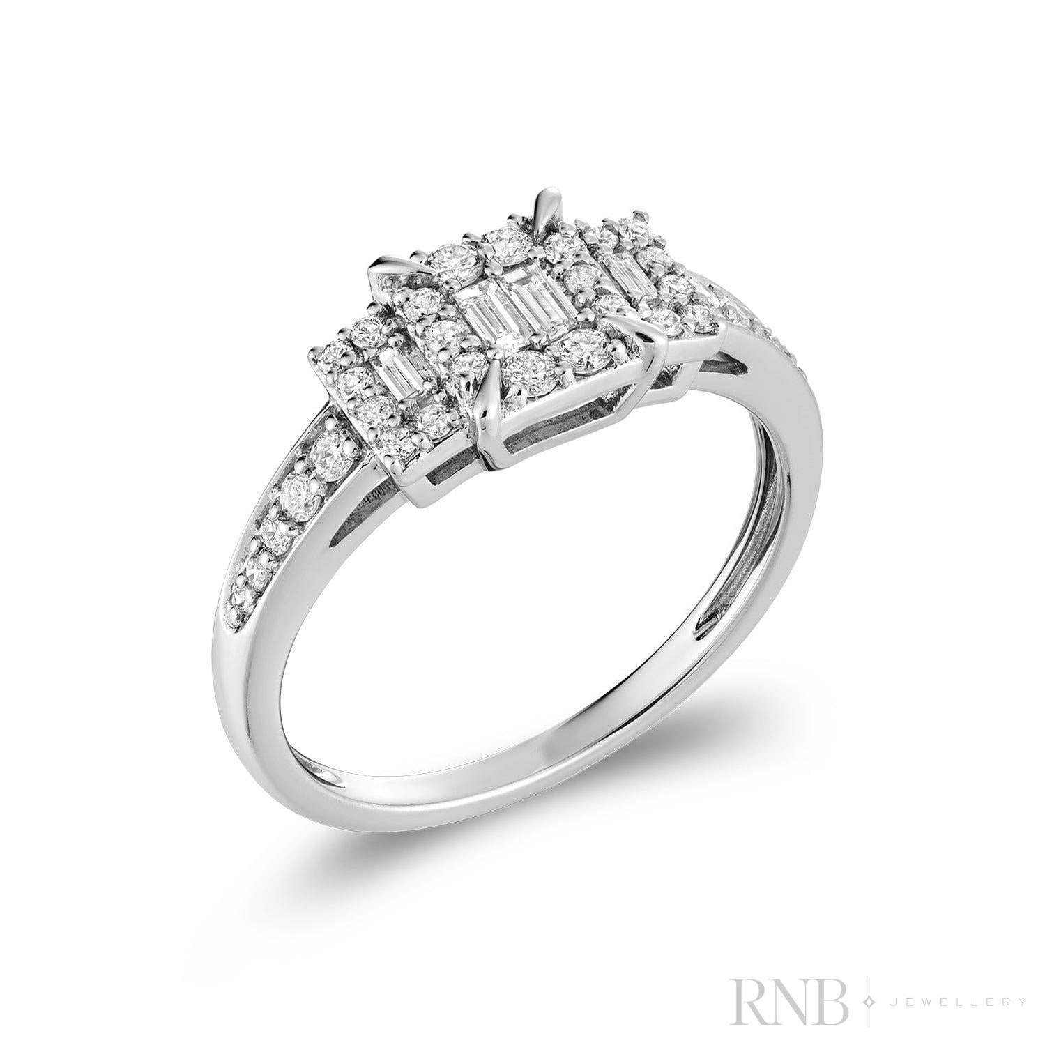 Tri Illusion Setting Diamond Ring-RNB Jewellery