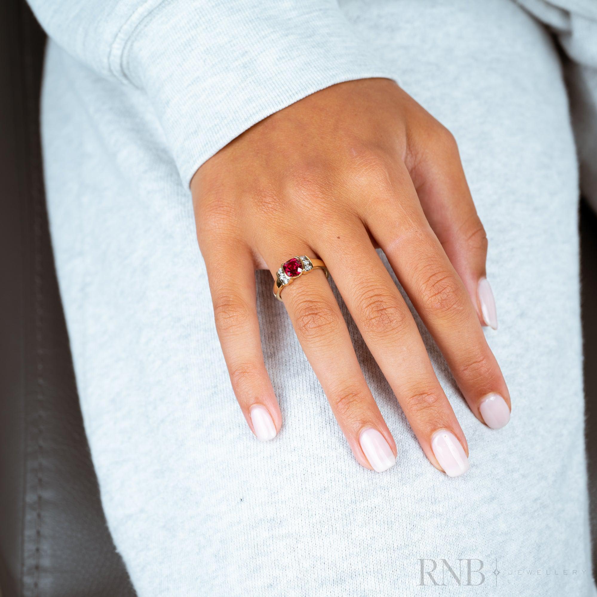 Created Ruby and Diamond Ring-RNB Jewellery