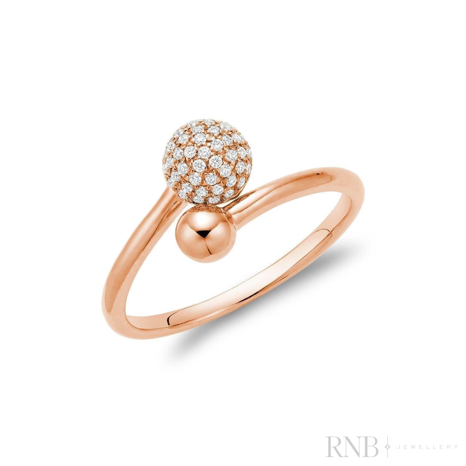 Diamond Pave Crossover Ring-RNB Jewellery