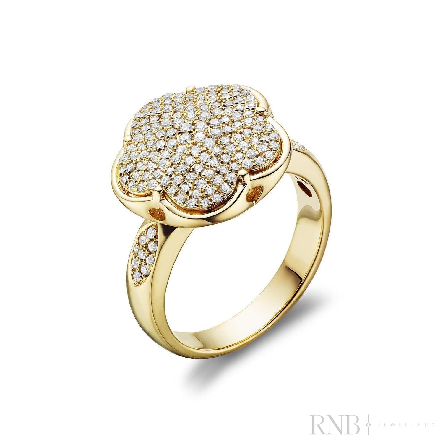 Flower Pave Diamond Ring-RNB Jewellery