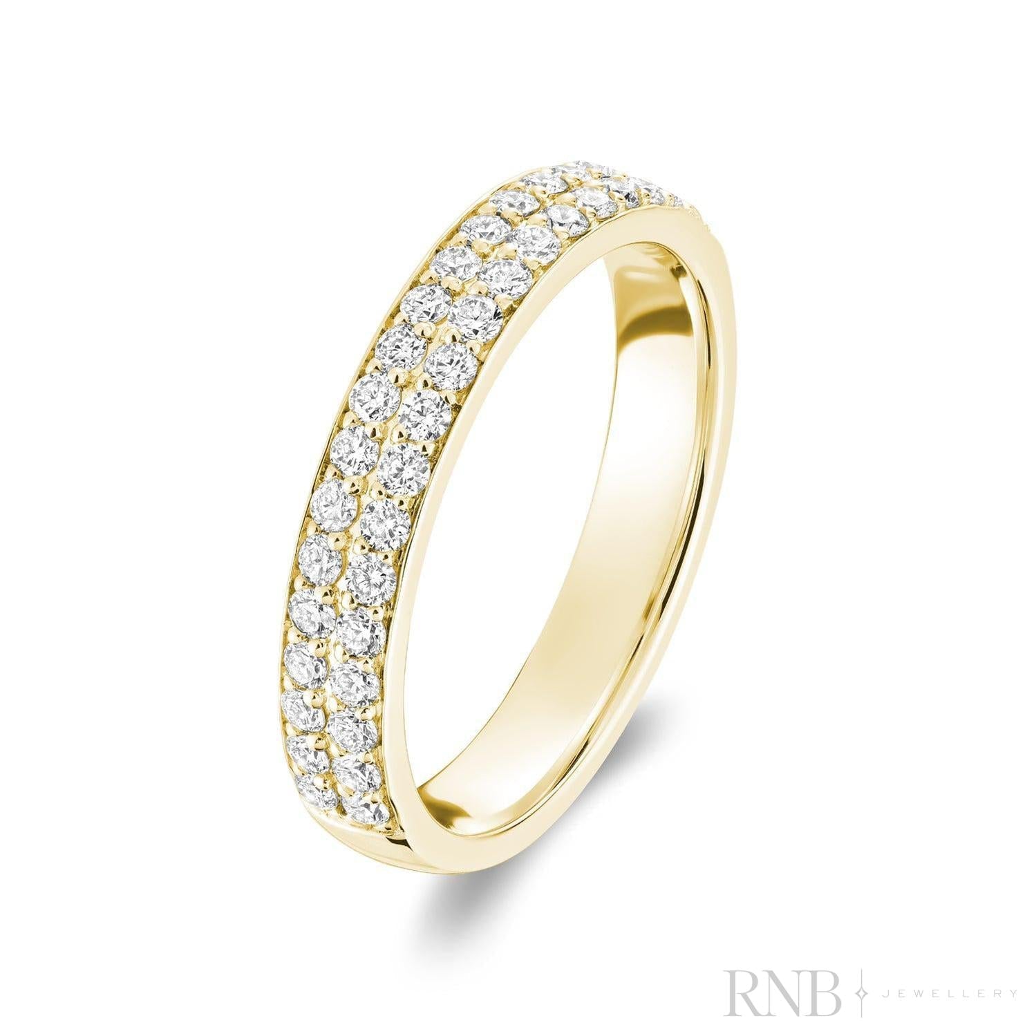 Semi Eternity Pave Diamond Ring-RNB Jewellery