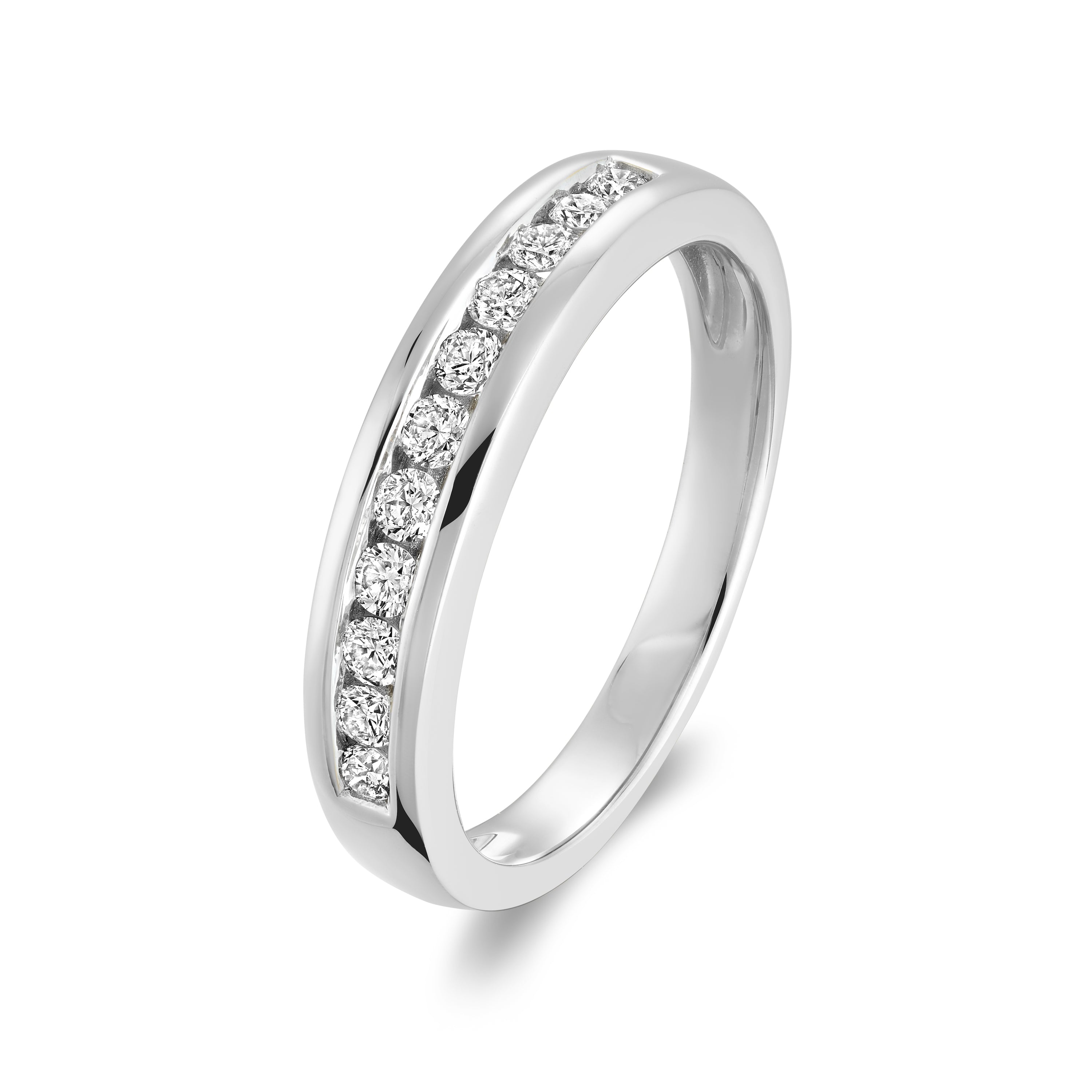 Semi Eternity Channel Set Diamond Ring