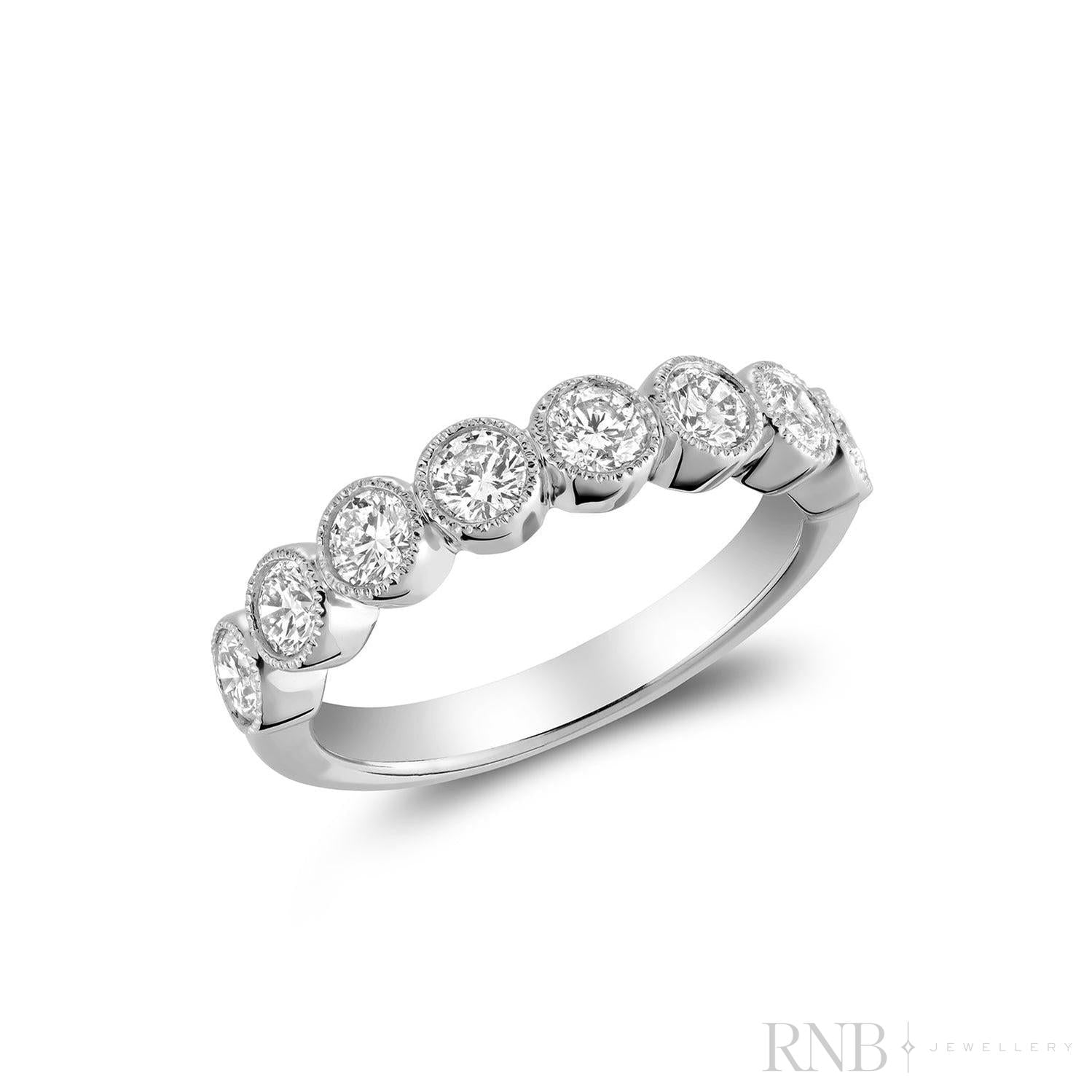 Semi Eternity Milgrain Diamond Ring-RNB Jewellery