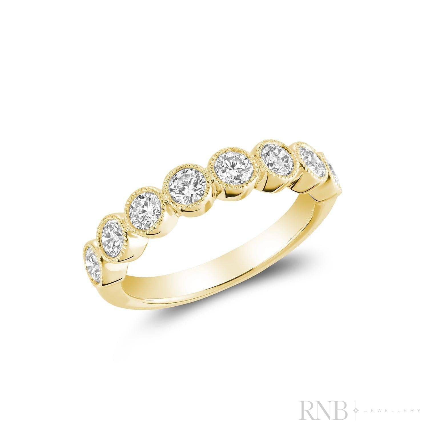 Semi Eternity Milgrain Diamond Ring-RNB Jewellery