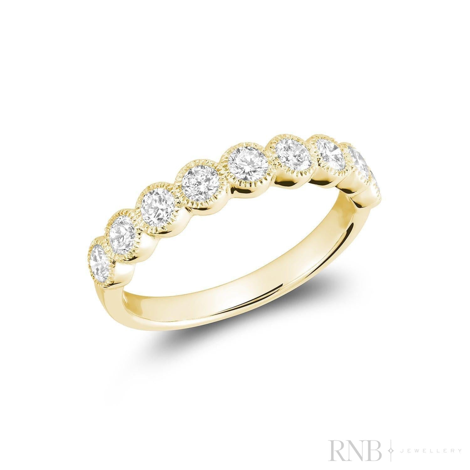 Semi Eternity Milgrain Diamond Ring-RNB Jewellery