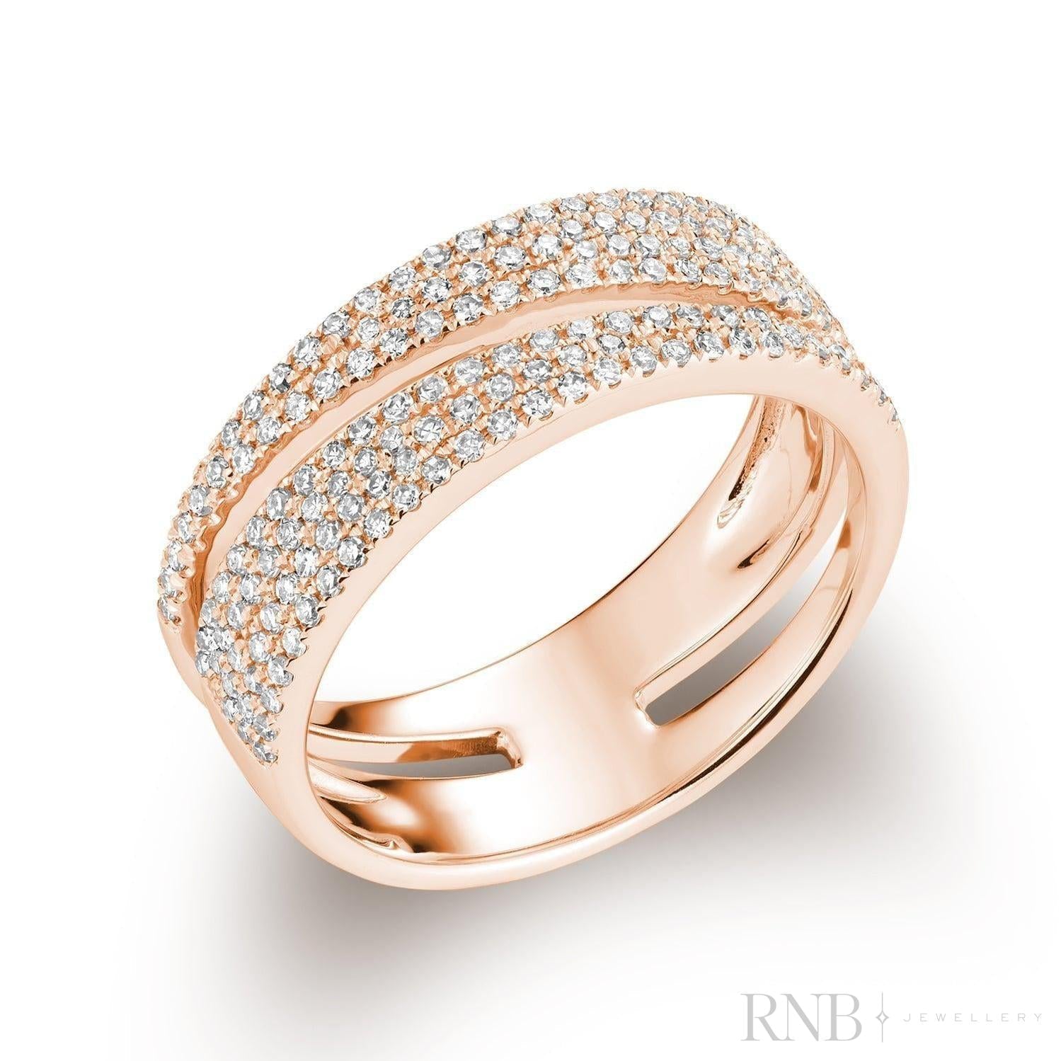 Wide Pave Fancy Diamond Ring-RNB Jewellery