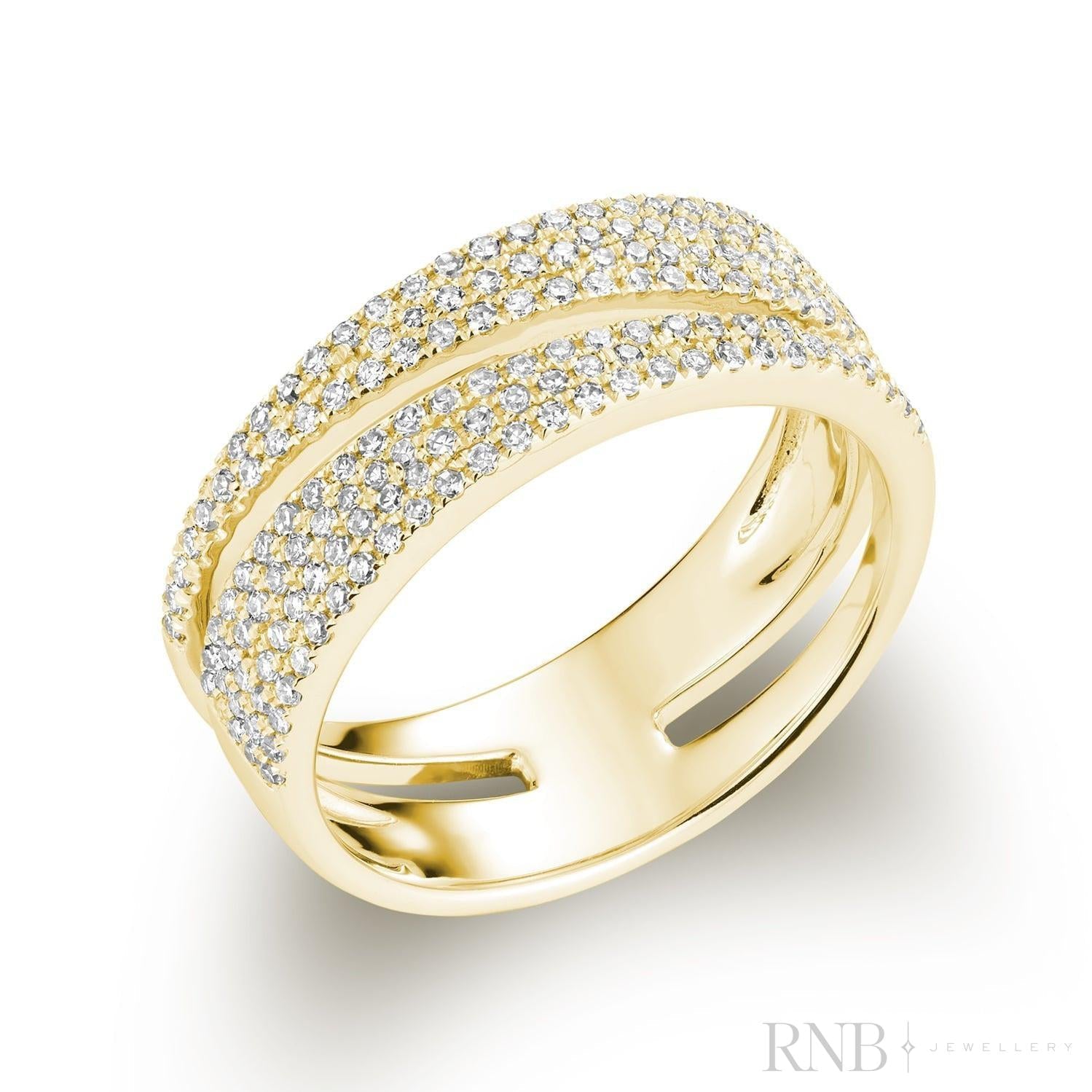 Wide Pave Fancy Diamond Ring-RNB Jewellery