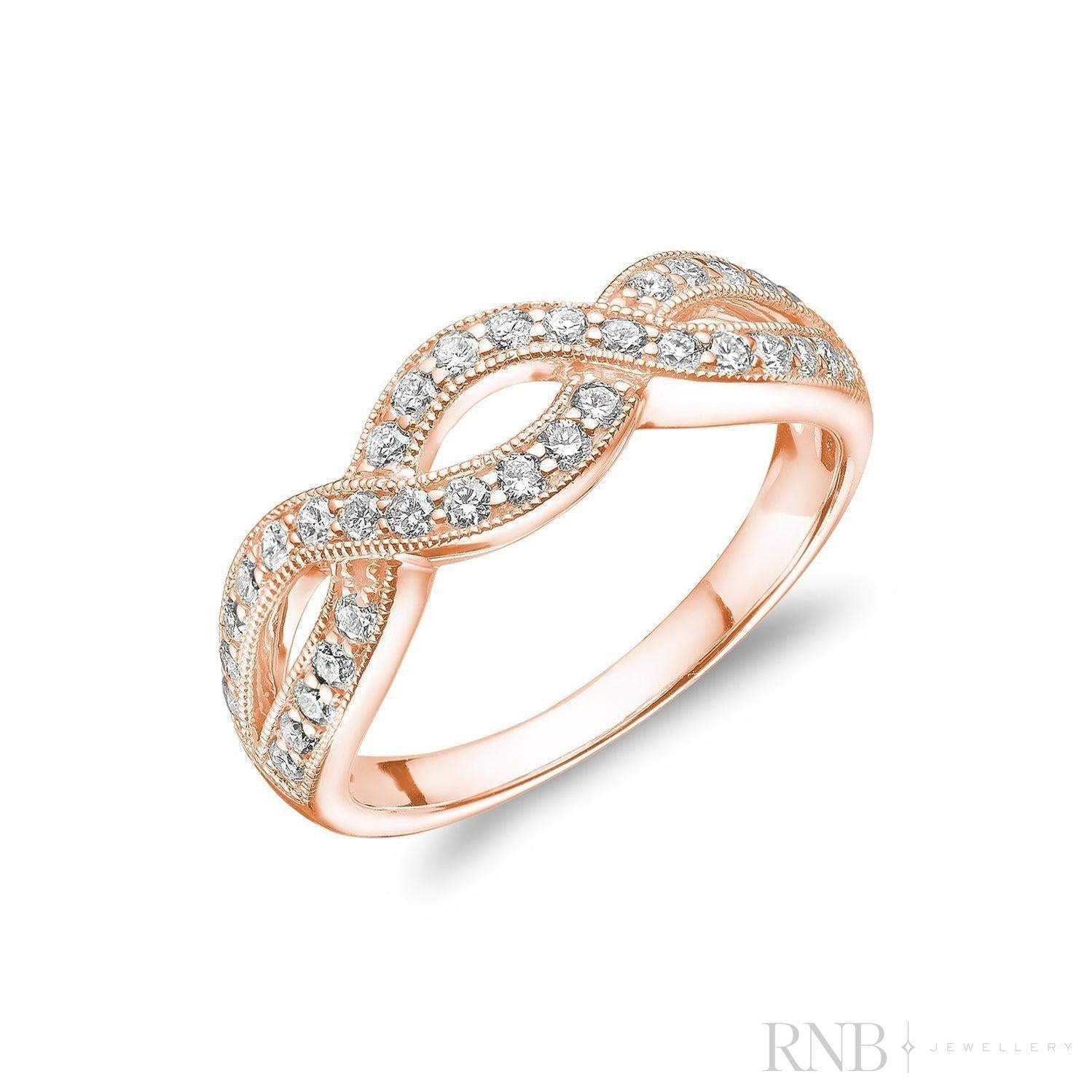 Twist Fashion Diamond Ring-RNB Jewellery