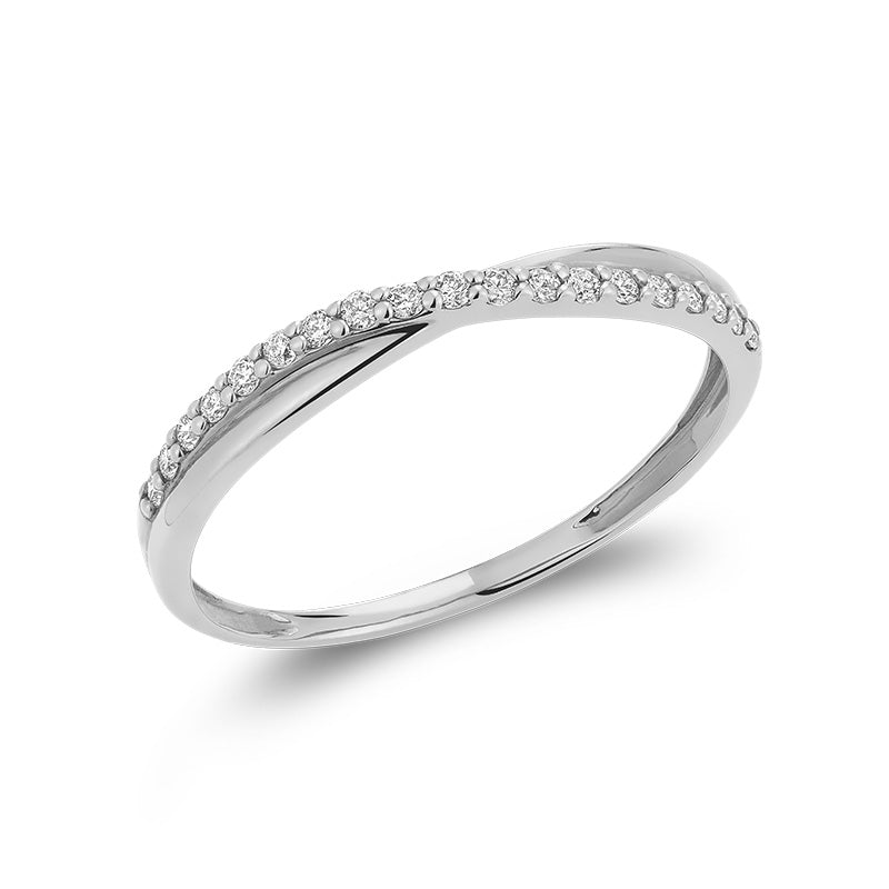 Dainty Criss Cross Diamond Ring