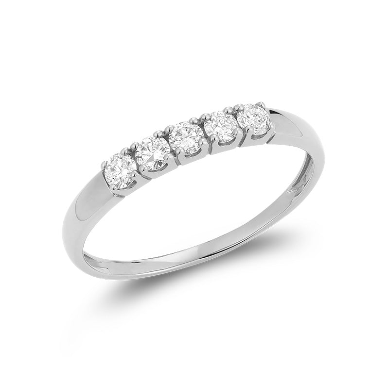 Top Flow Semi-Eternity Diamond Ring