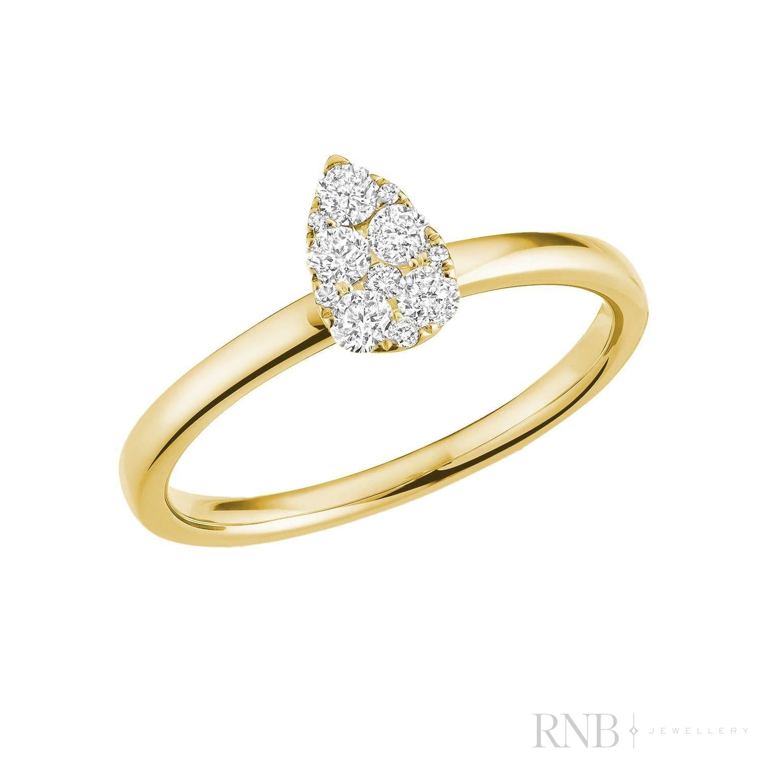 Pear Illusion Diamond Ring-RNB Jewellery