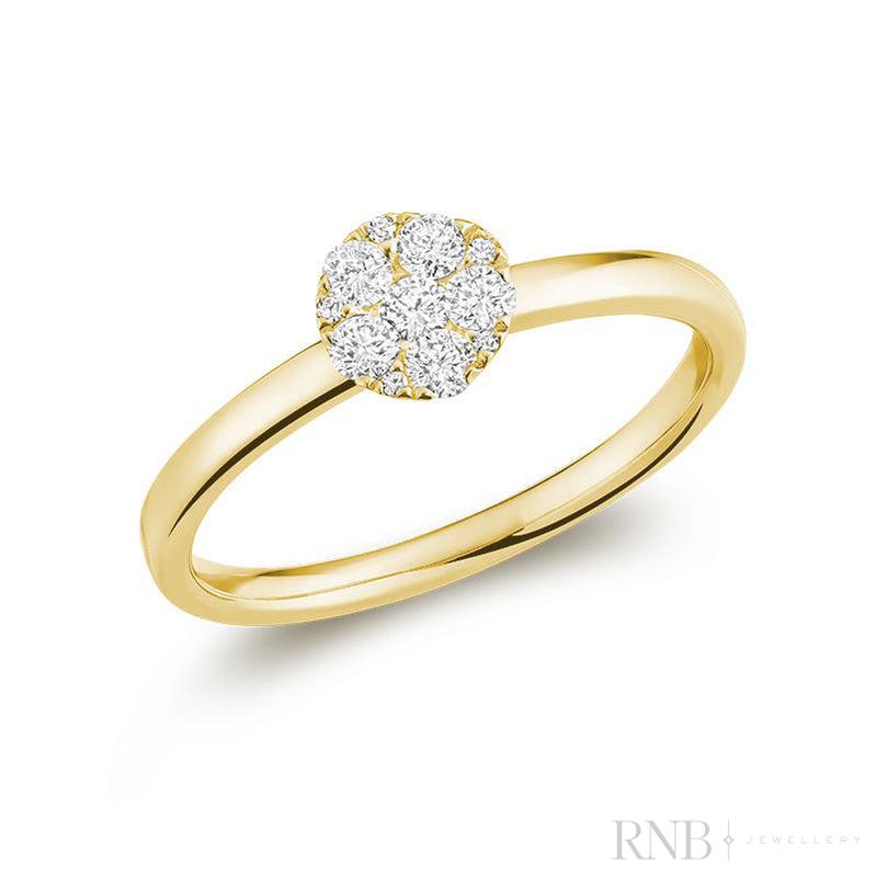 Round Illusion Diamond Ring-RNB Jewellery