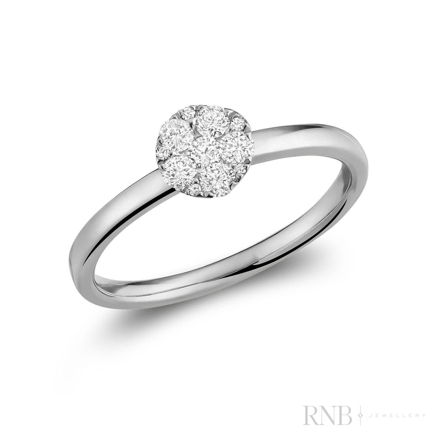 Round Illusion Diamond Ring-RNB Jewellery