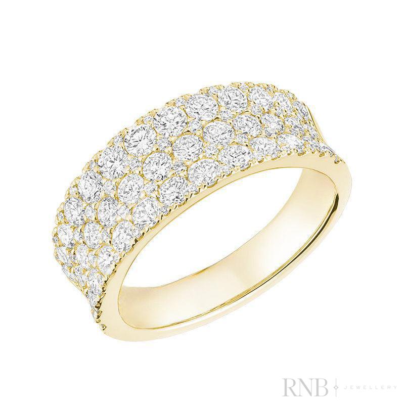 Wide Pave Diamond Band-RNB Jewellery