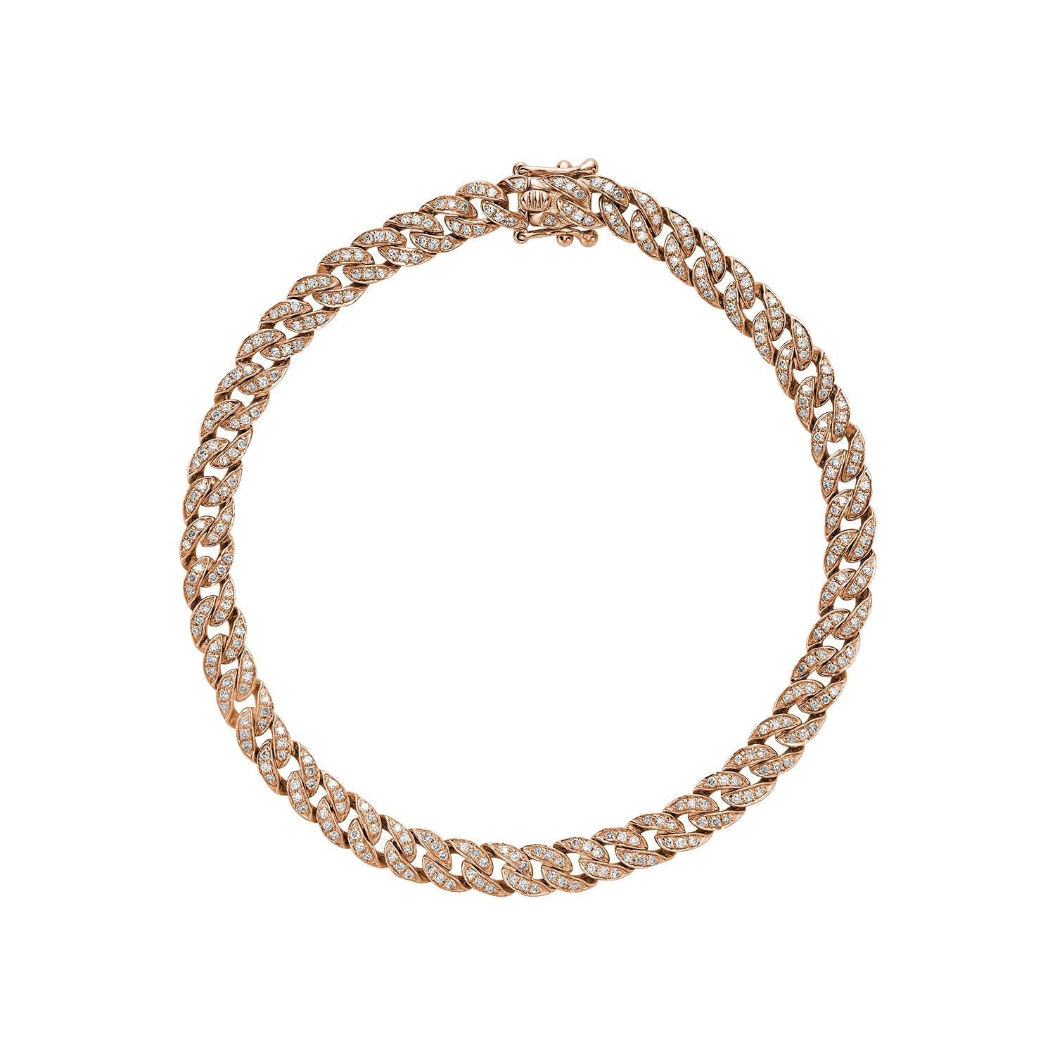 Small Diamond Cuban Link Bracelet