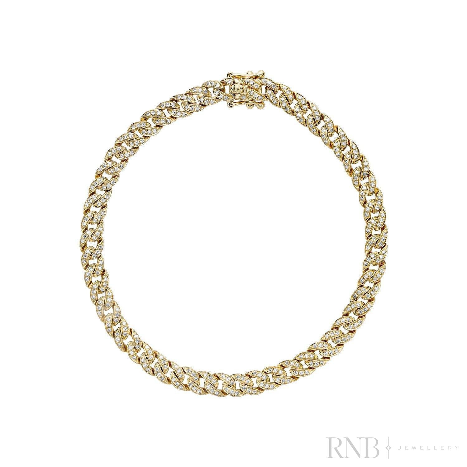 Small Diamond Cuban Link Bracelet-RNB Jewellery