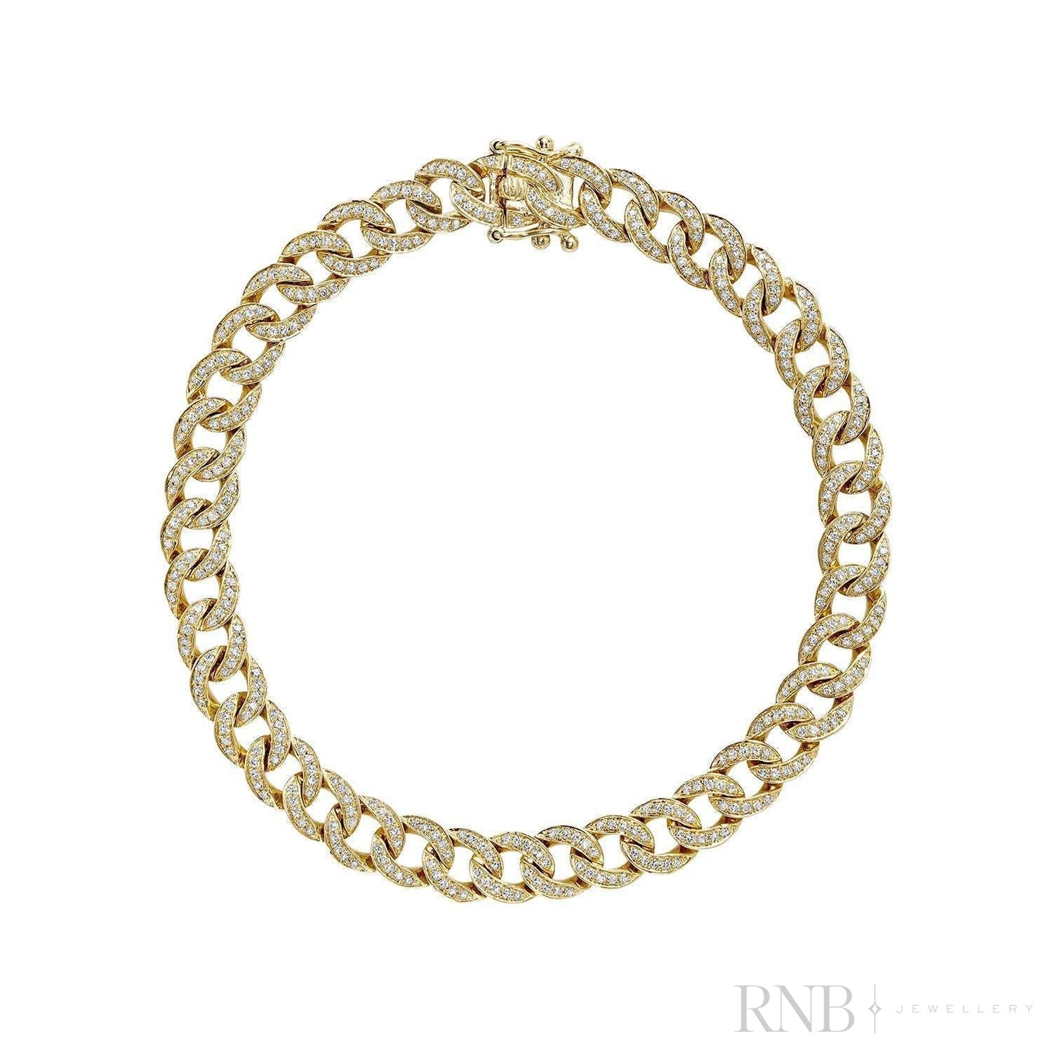 Cuban Link Diamond Bracelet-RNB Jewellery