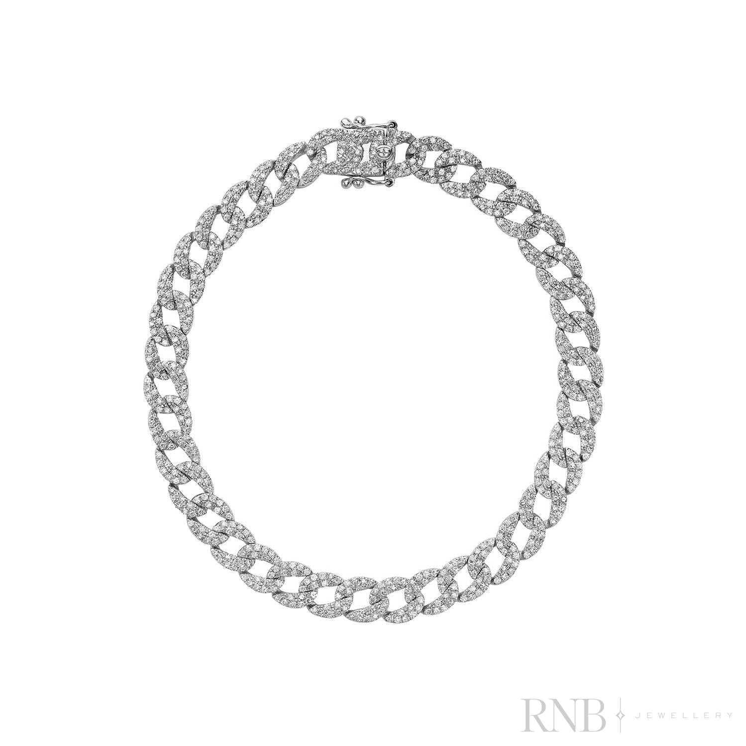 Cuban Link Diamond Bracelet-RNB Jewellery