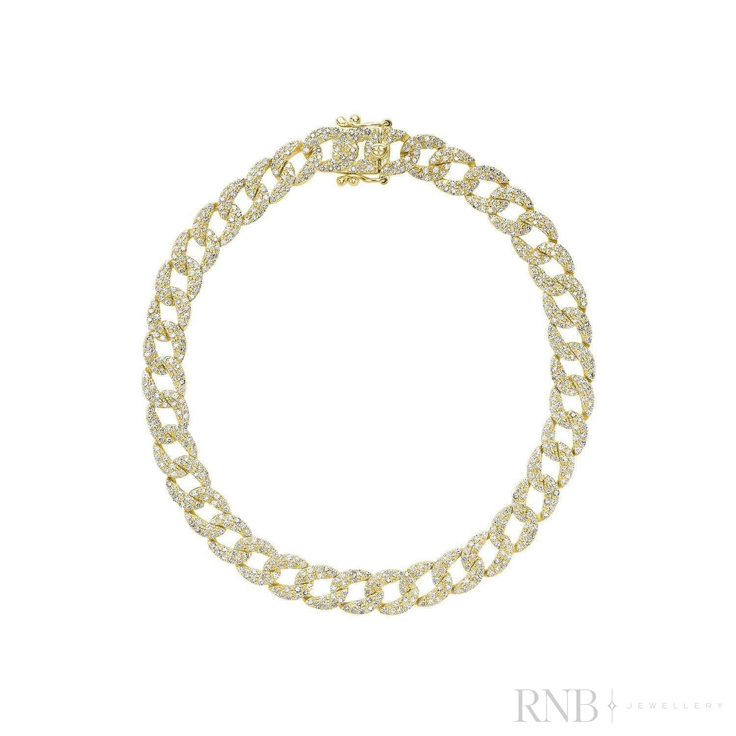 Cuban Link Diamond Bracelet-RNB Jewellery