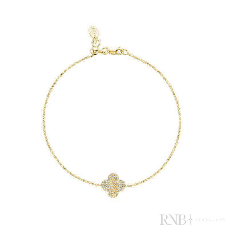 Diamond Clover Bracelet-RNB Jewellery