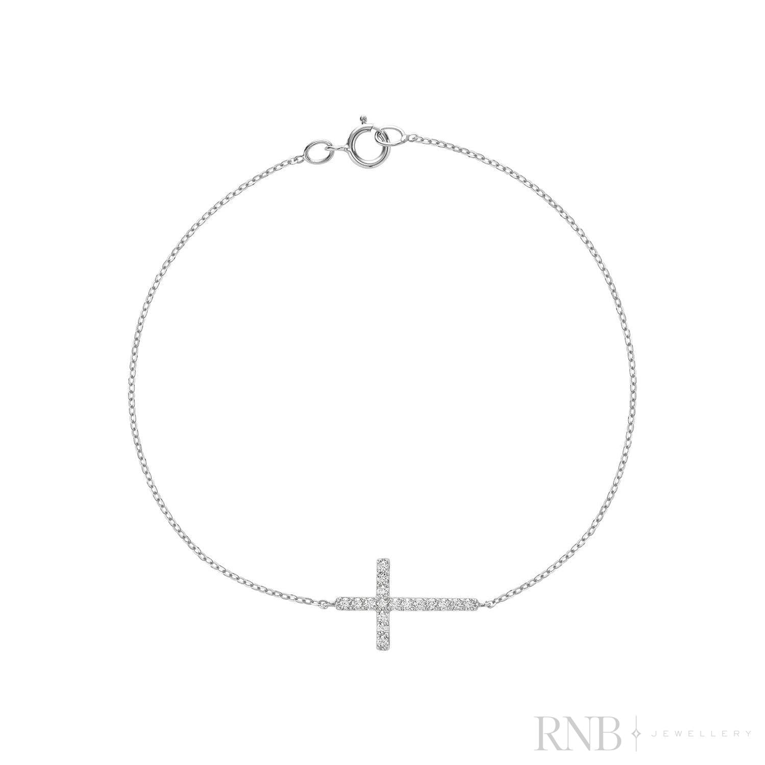 Religious Cross Diamond Bracelet-RNB Jewellery