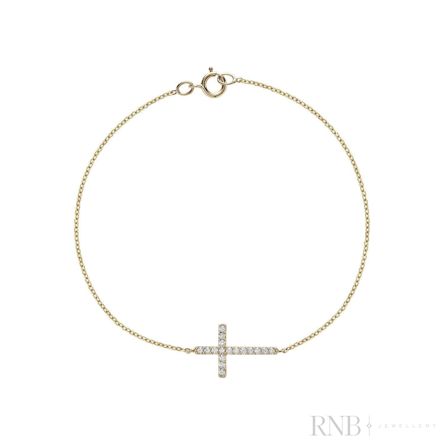 Religious Cross Diamond Bracelet-RNB Jewellery