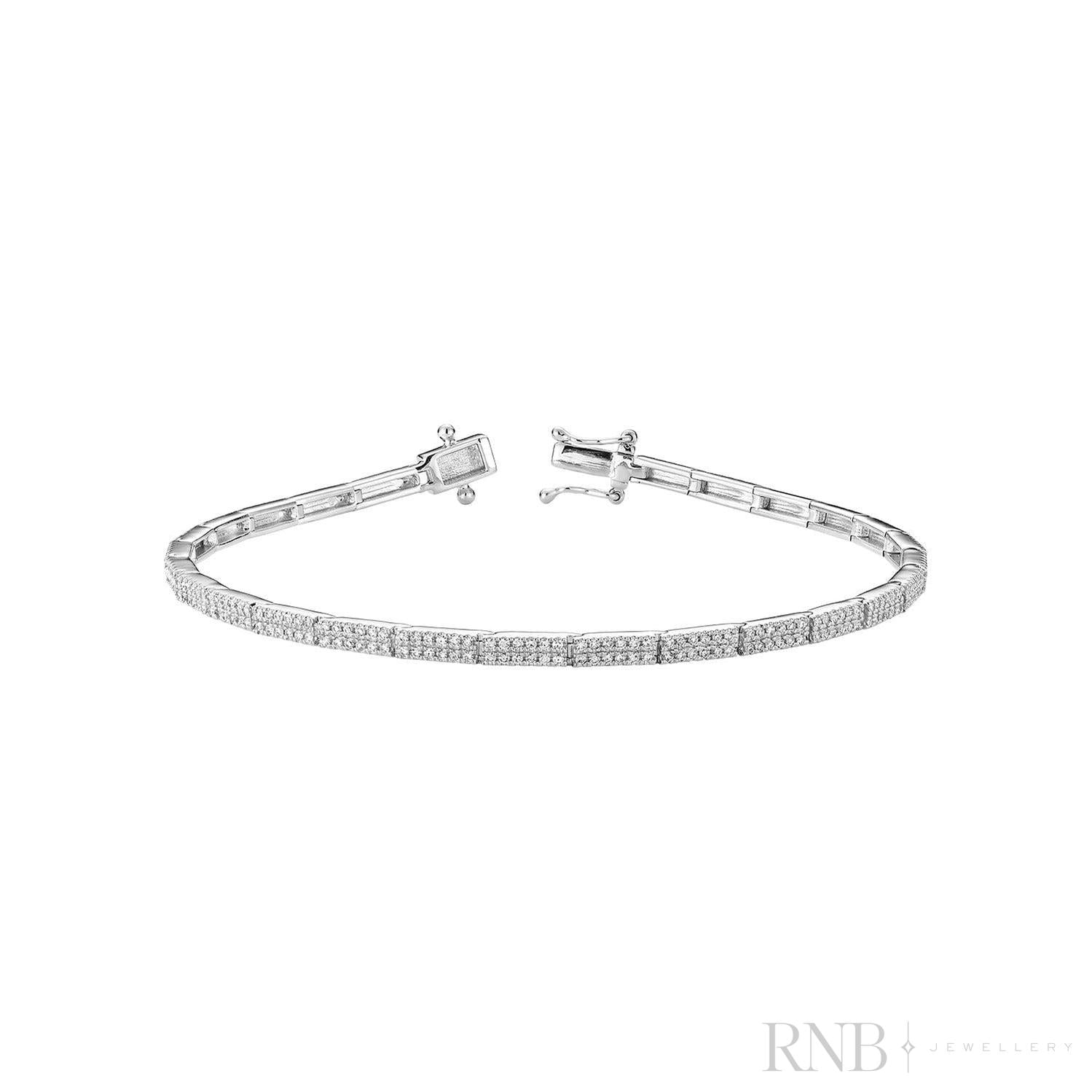 Link Pave Diamond Bracelet-RNB Jewellery