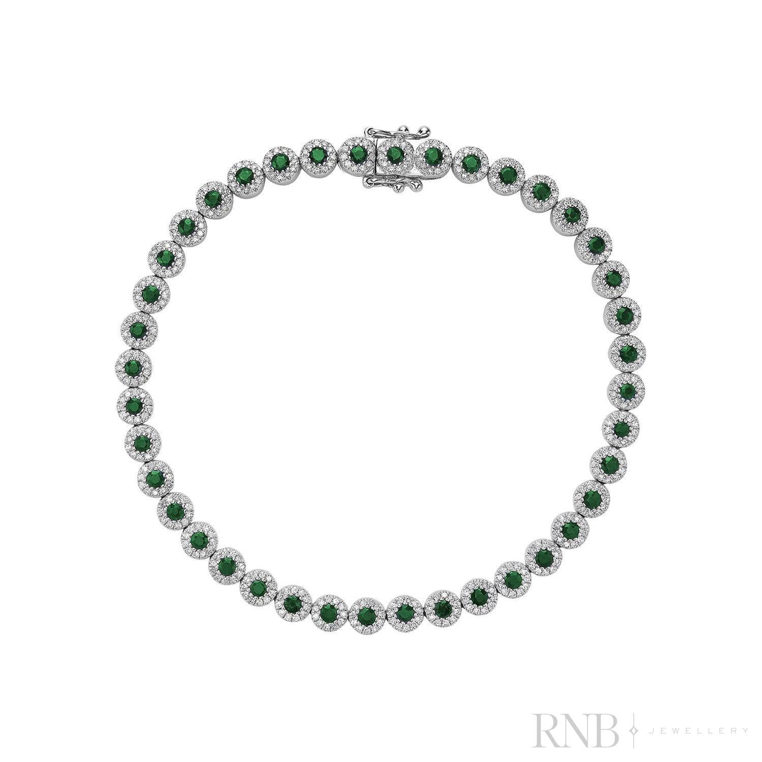 Precious Stone & Diamond Martini Setting Bracelet-RNB Jewellery