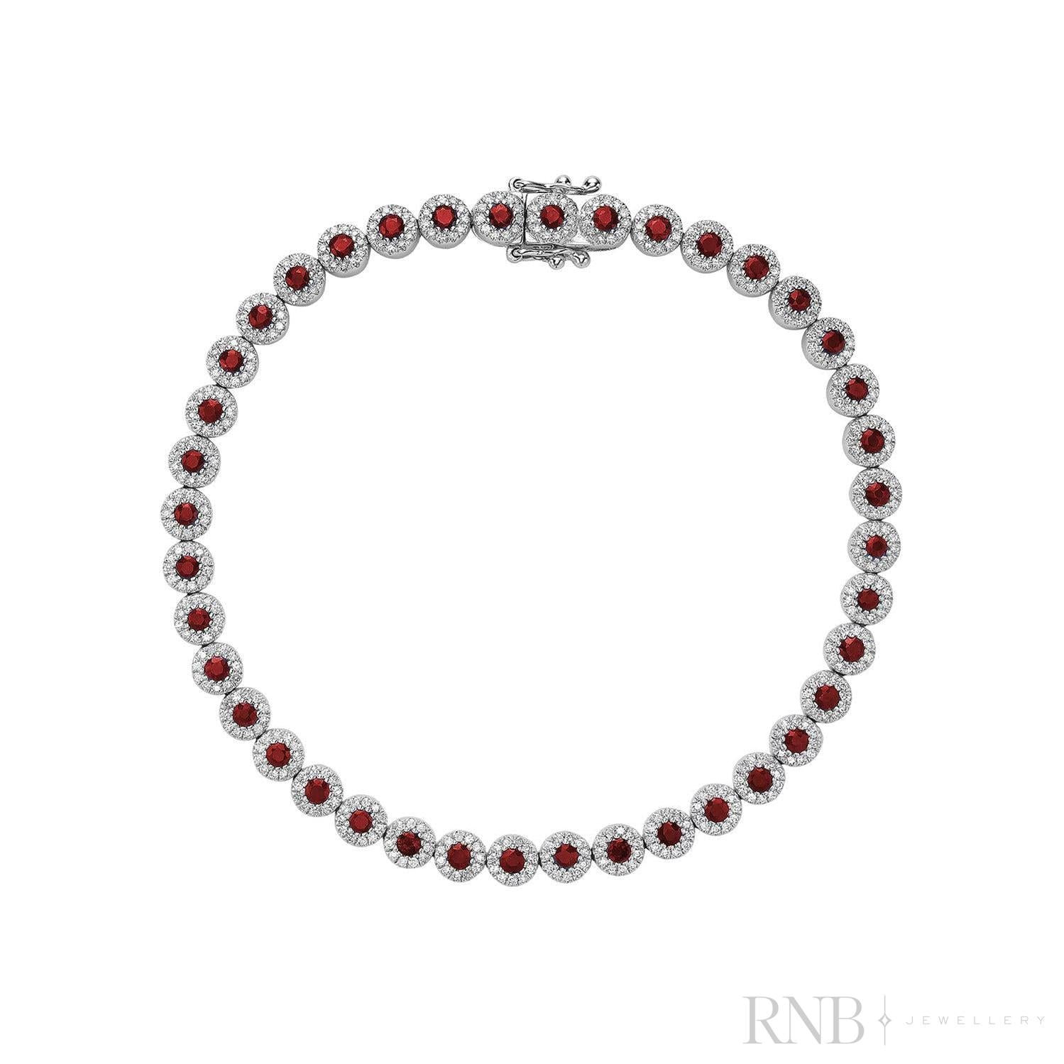 Precious Stone & Diamond Martini Setting Bracelet-RNB Jewellery