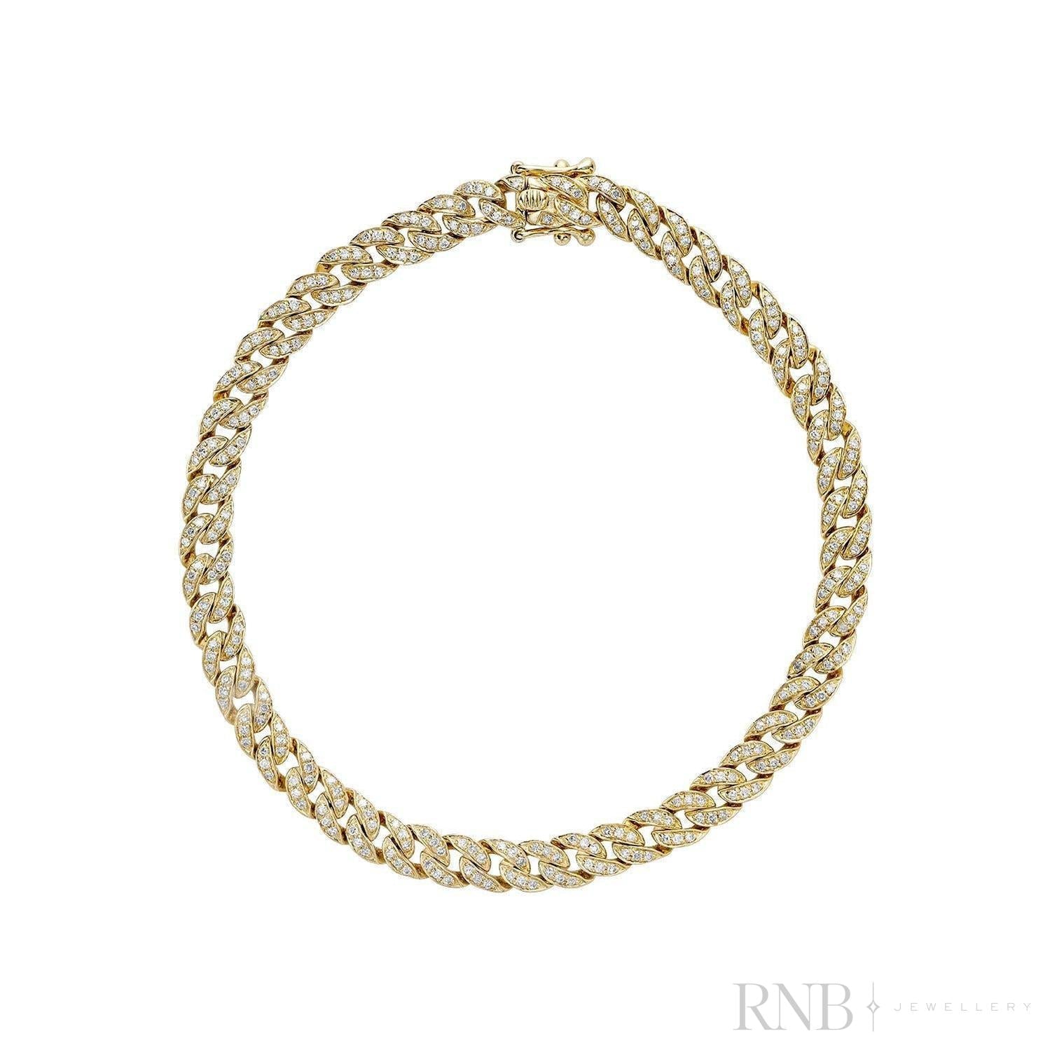 Small Diamond Cuban Link Bracelet-RNB Jewellery