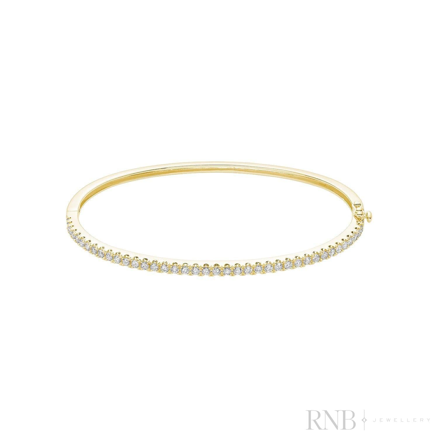 Semi Eternity Diamond Bangle-RNB Jewellery