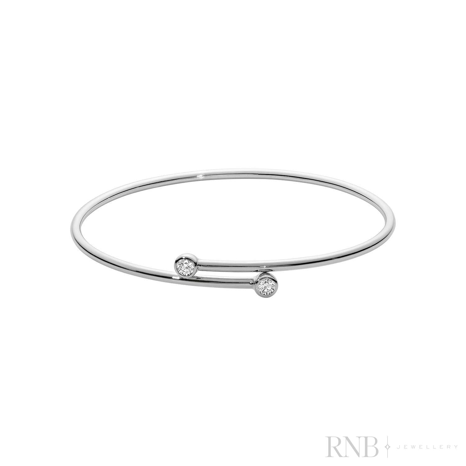 Diamond Hoop Bangle-RNB Jewellery