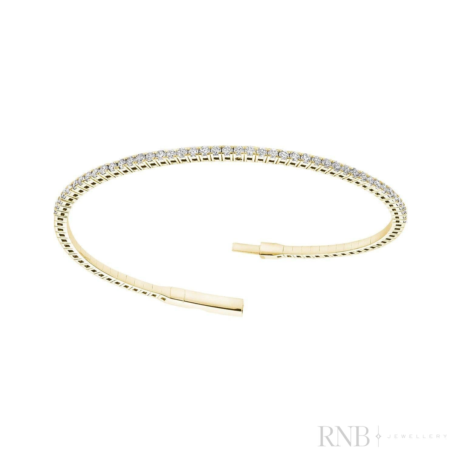 Diamond Bangle Flex Bracelet-RNB Jewellery