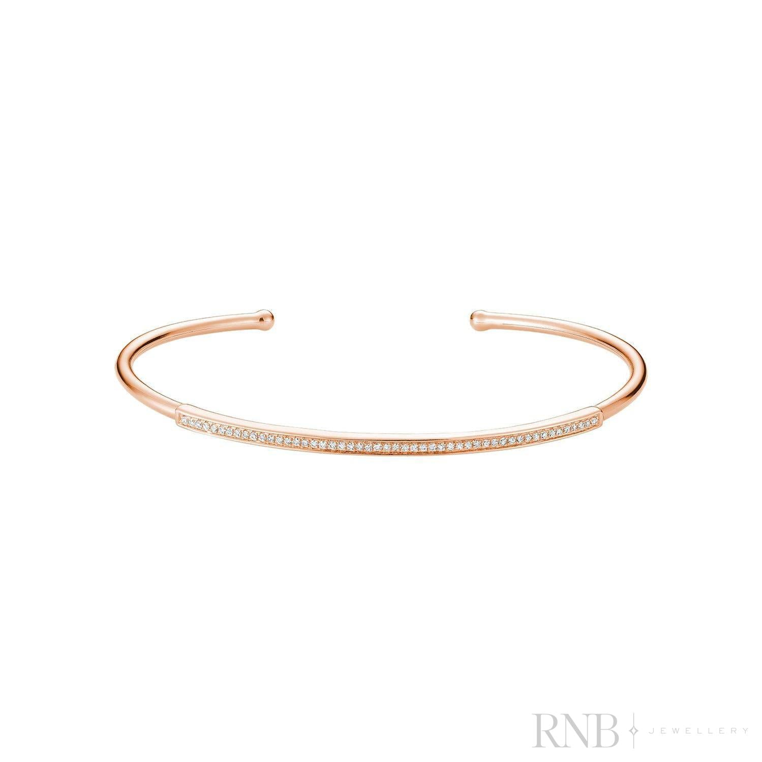 Open Shank Diamond Bangle Bracelet-RNB Jewellery