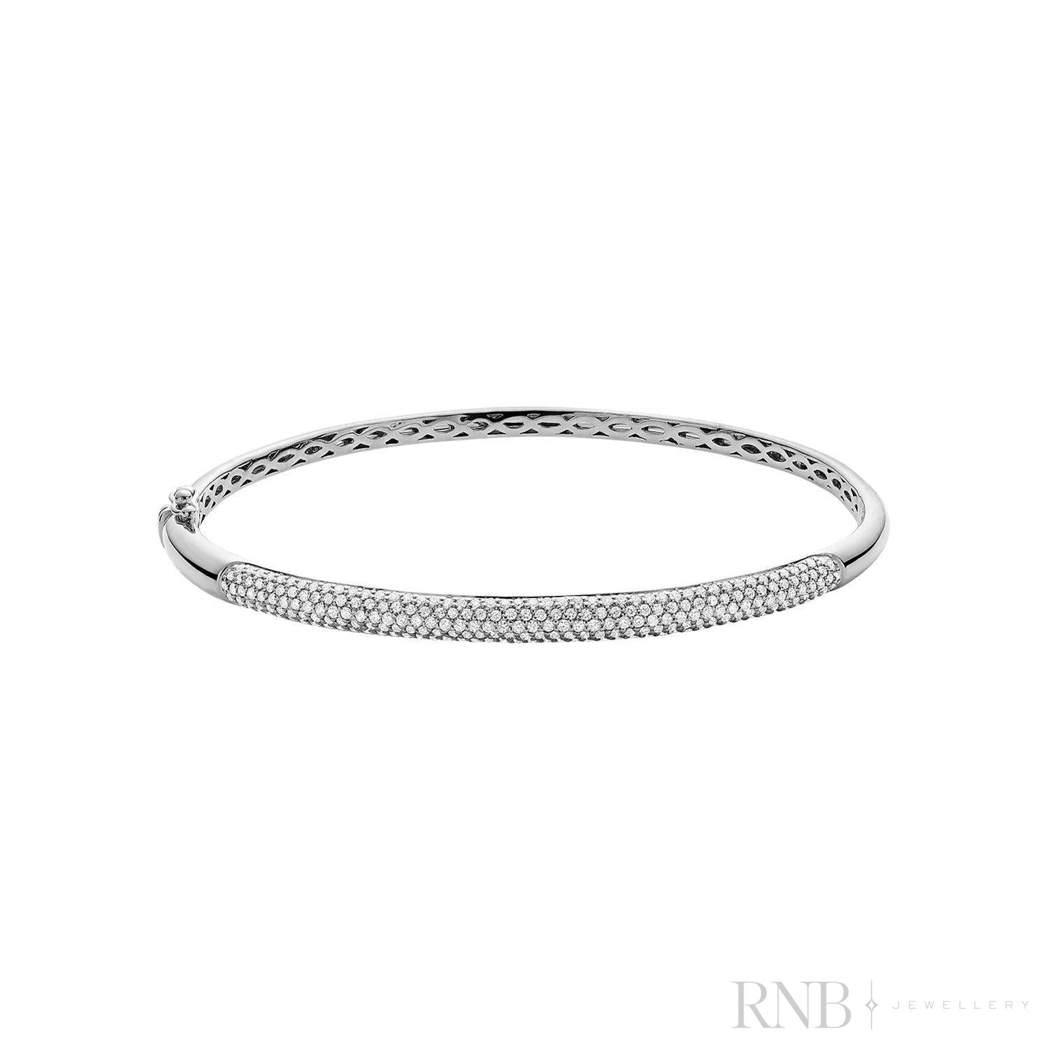 Pave Diamond Bangle Bracelet-RNB Jewellery