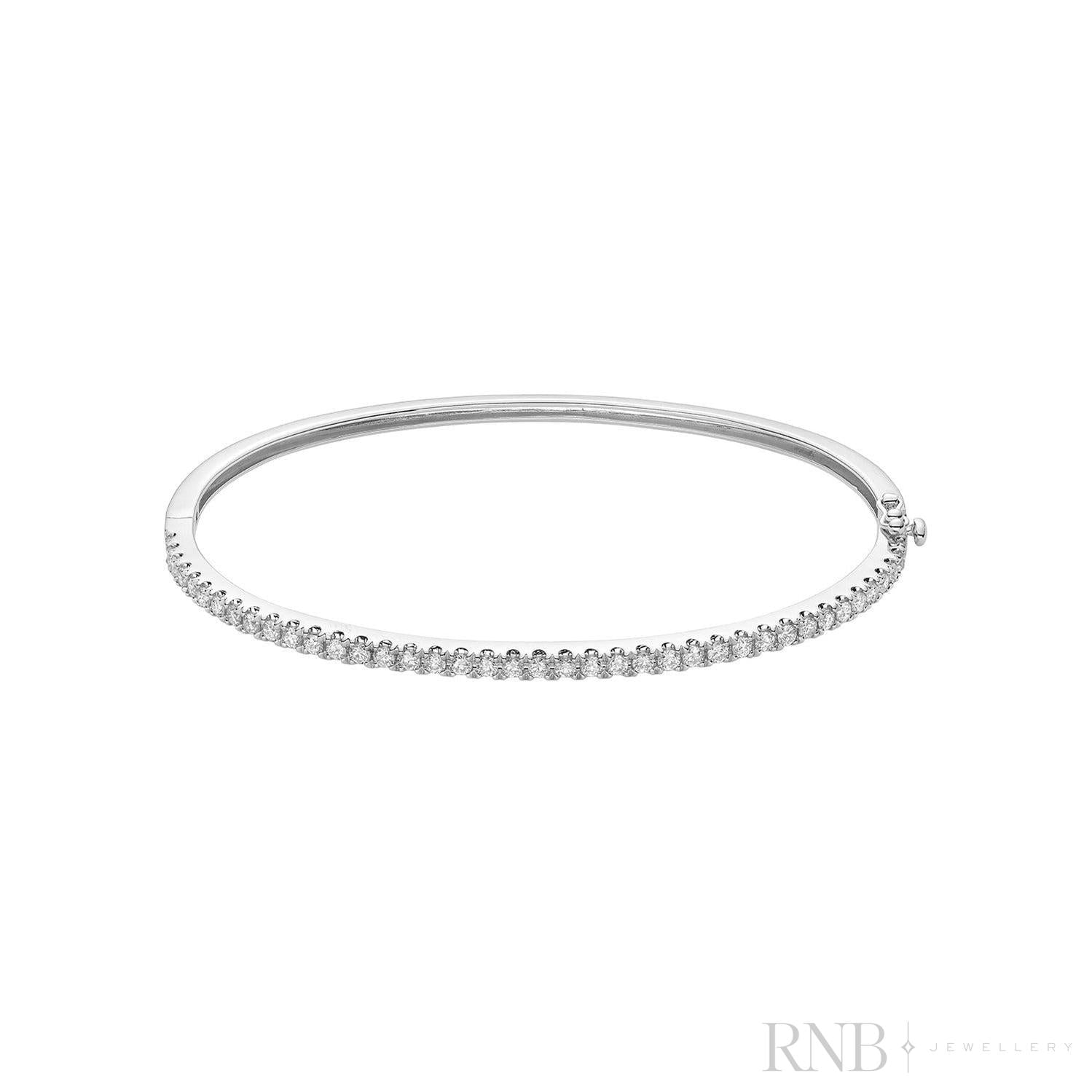 Semi Eternity Diamond Bangle-RNB Jewellery