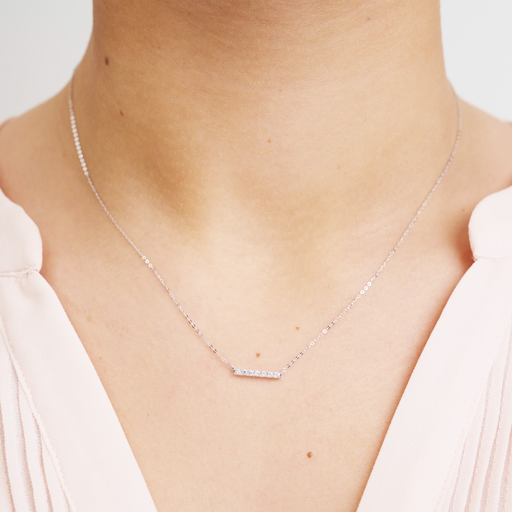 Diamond Bar Necklace