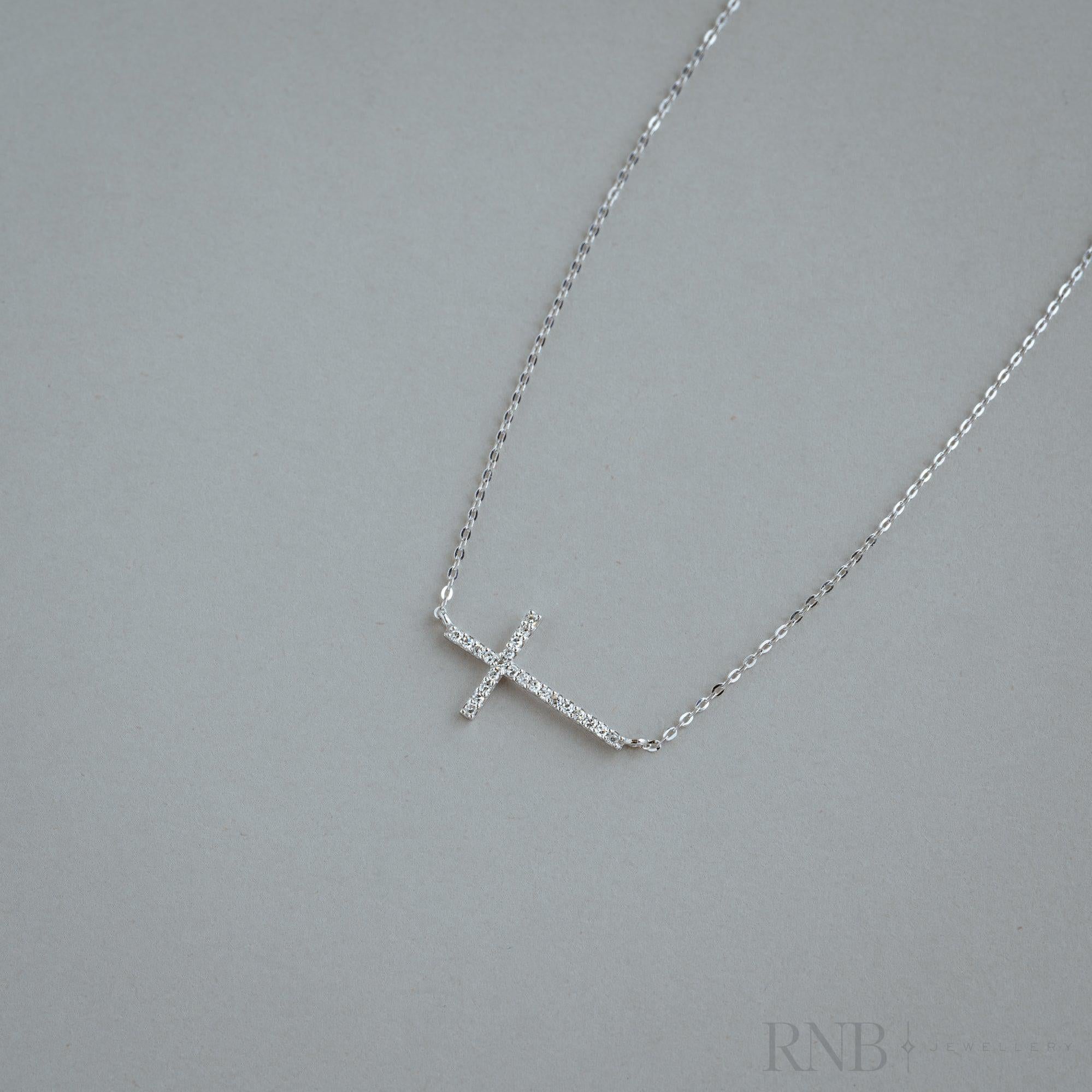 Religious Cross Diamond Necklace-RNB Jewellery