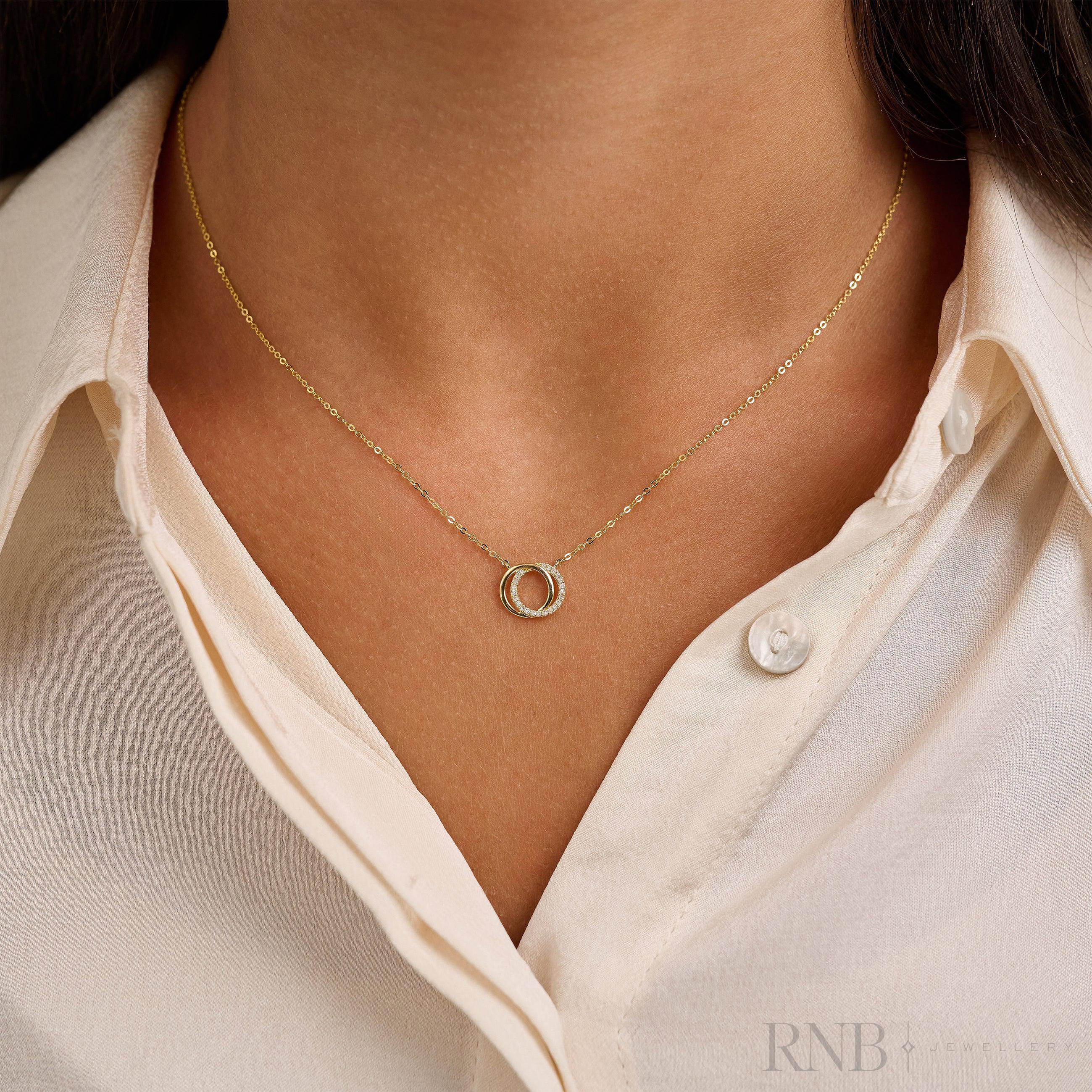 Necklace Diamond Double Circle of Life-RNB Jewellery