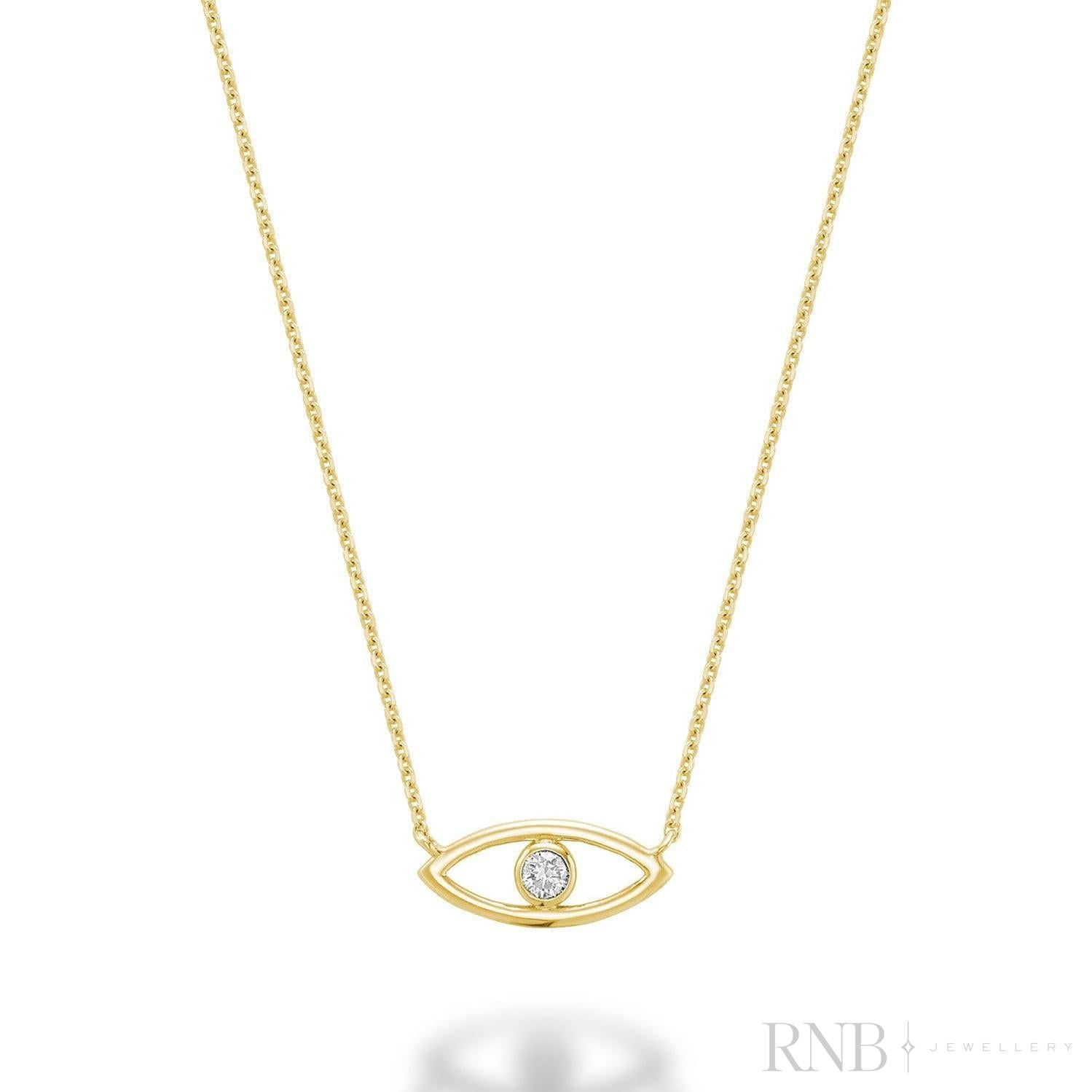 Evil Eye Diamond Necklace-RNB Jewellery