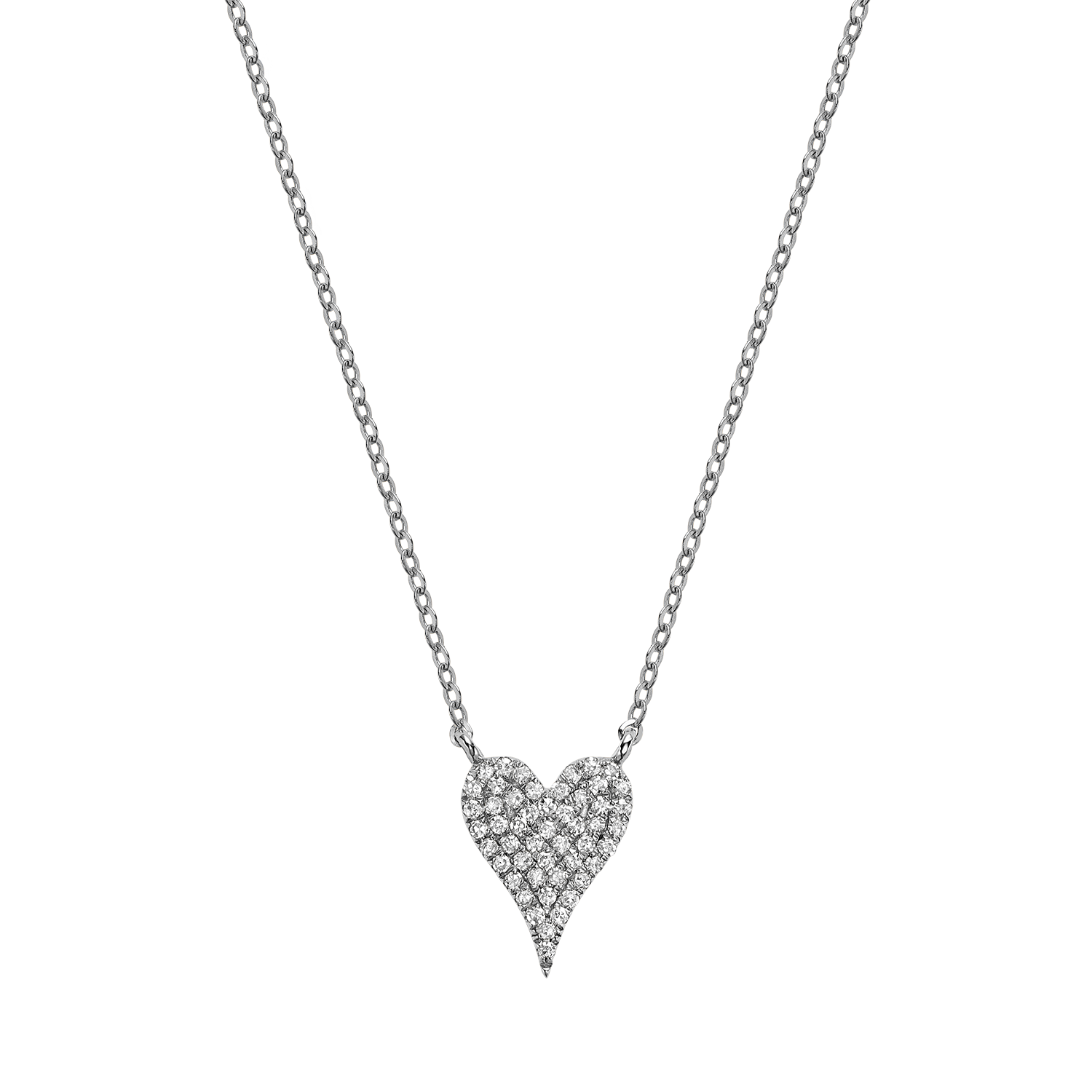 Pave Heart Diamond Necklace